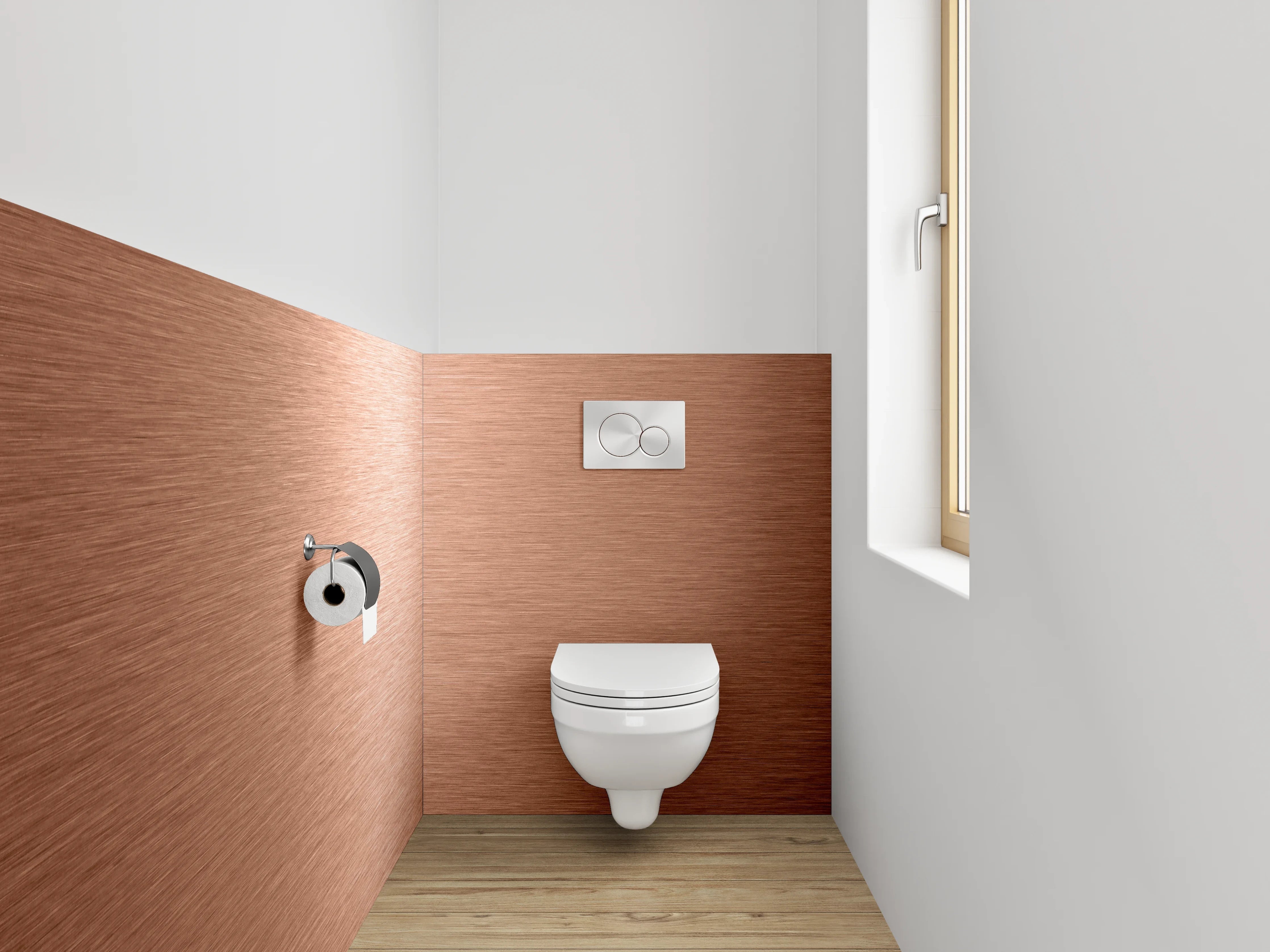 WC-Rückwand - Kupfer Metallic Effekt