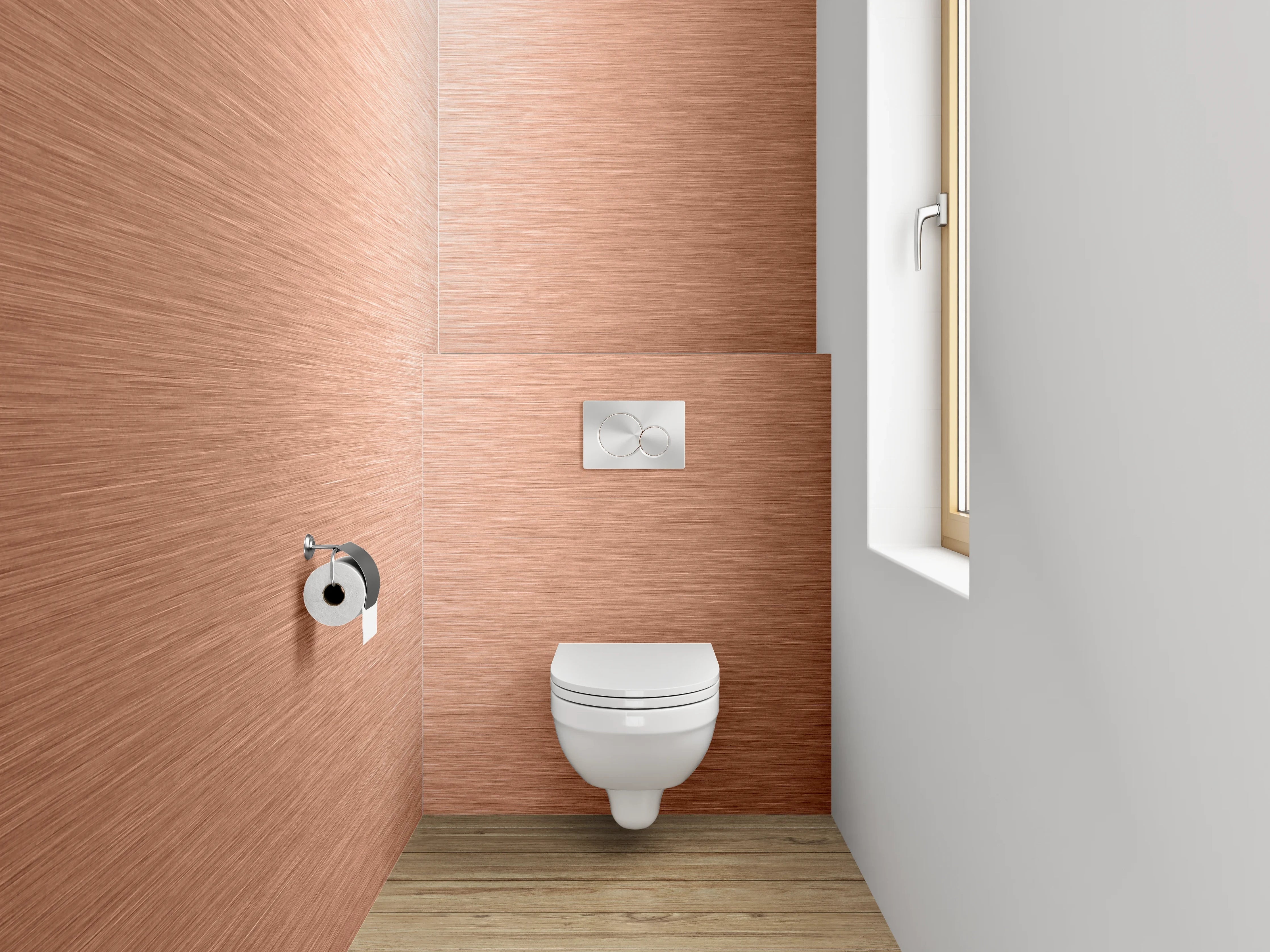 WC-Rückwand - Kupfer Metallic Effekt