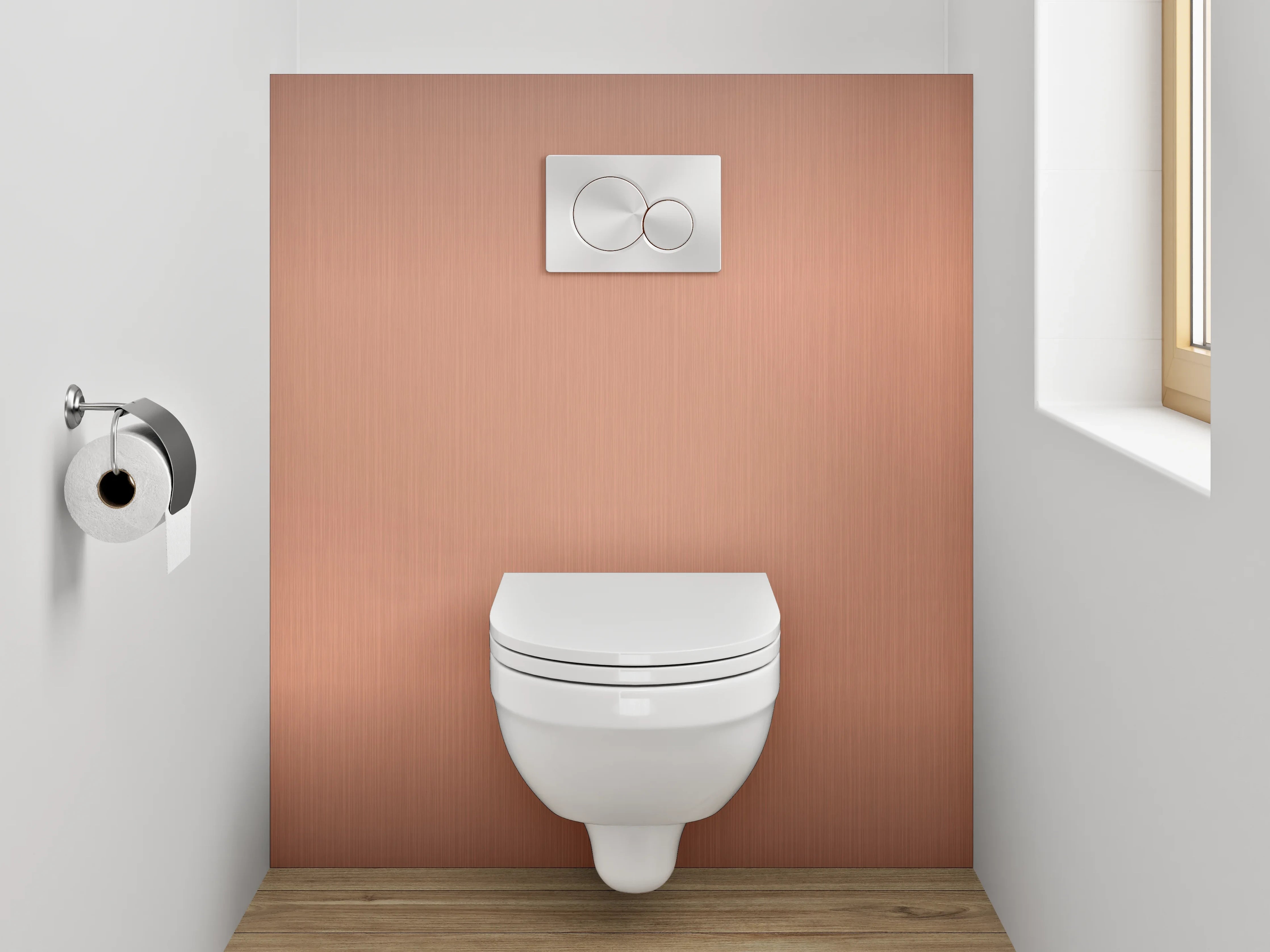 WC-Rückwand - Kupfer Metalloptik Struktur