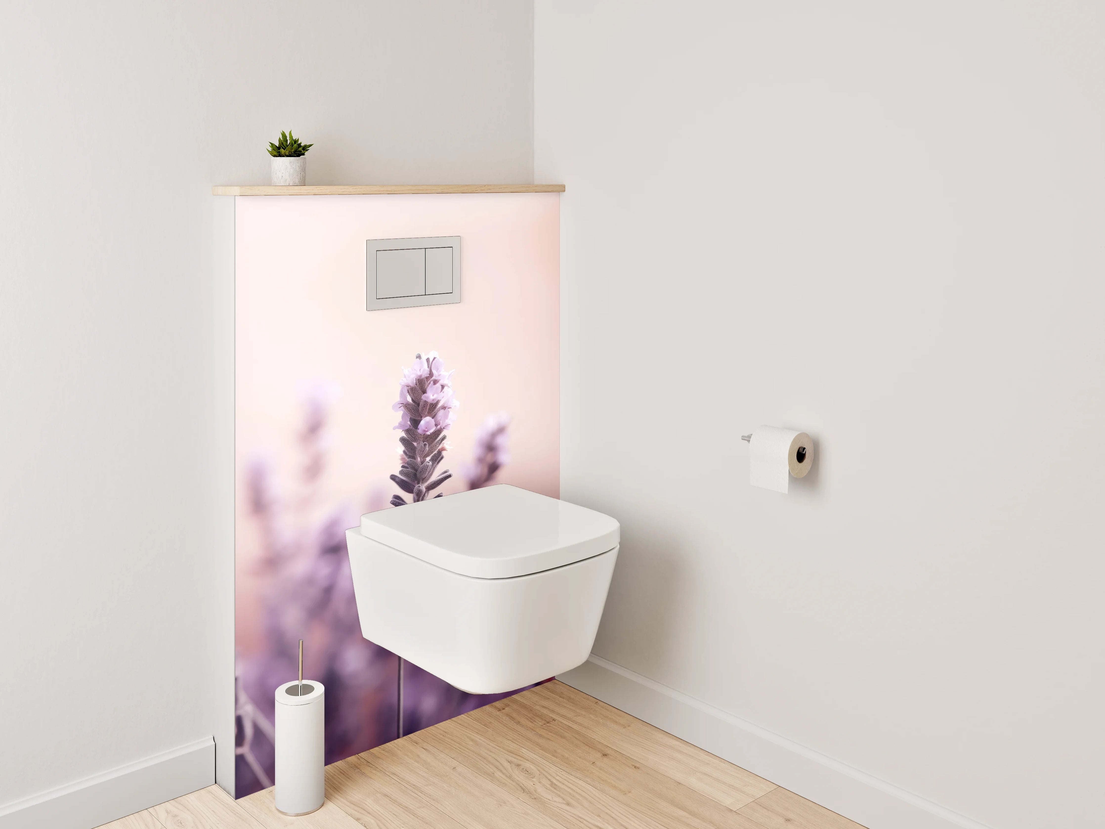 WC-Rückwand - Lavendel in zarten Lilatönen