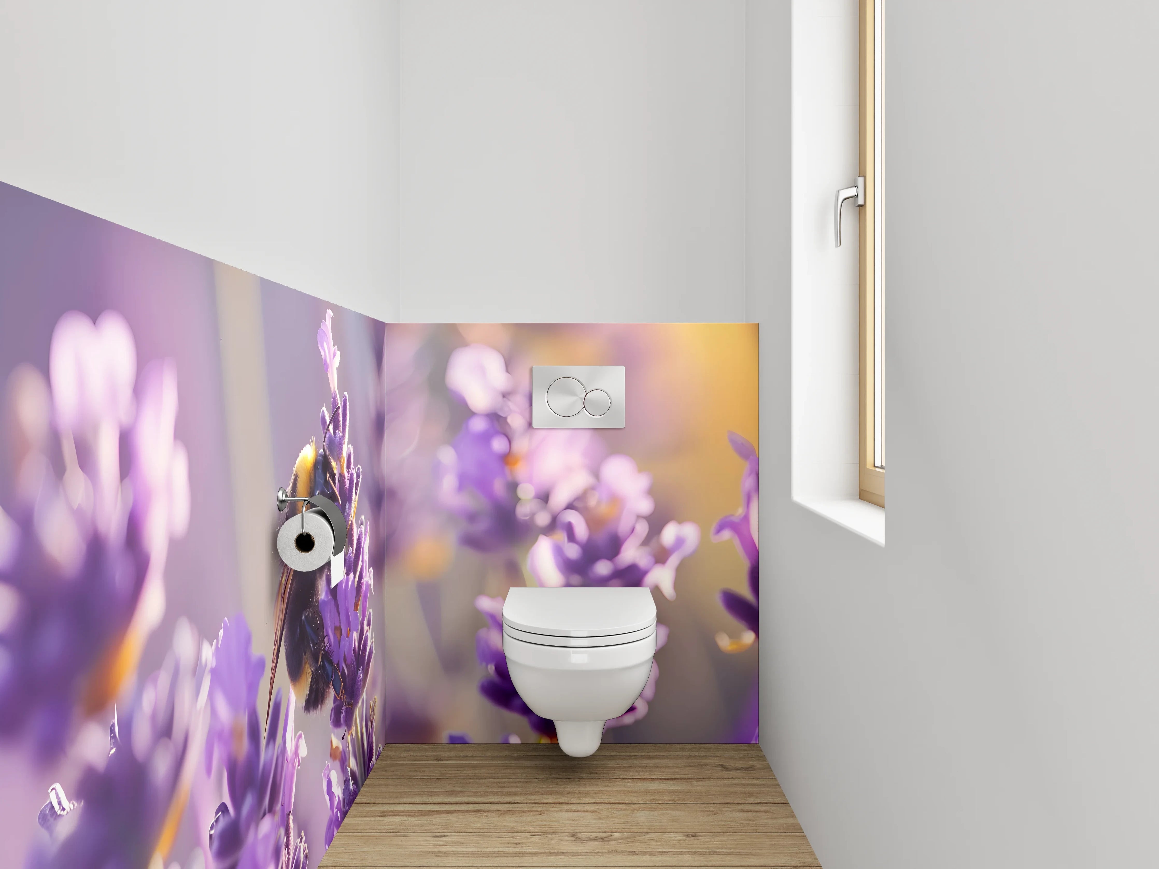 WC-Rückwand - Lavendel mit Hummel – Naturfotografie