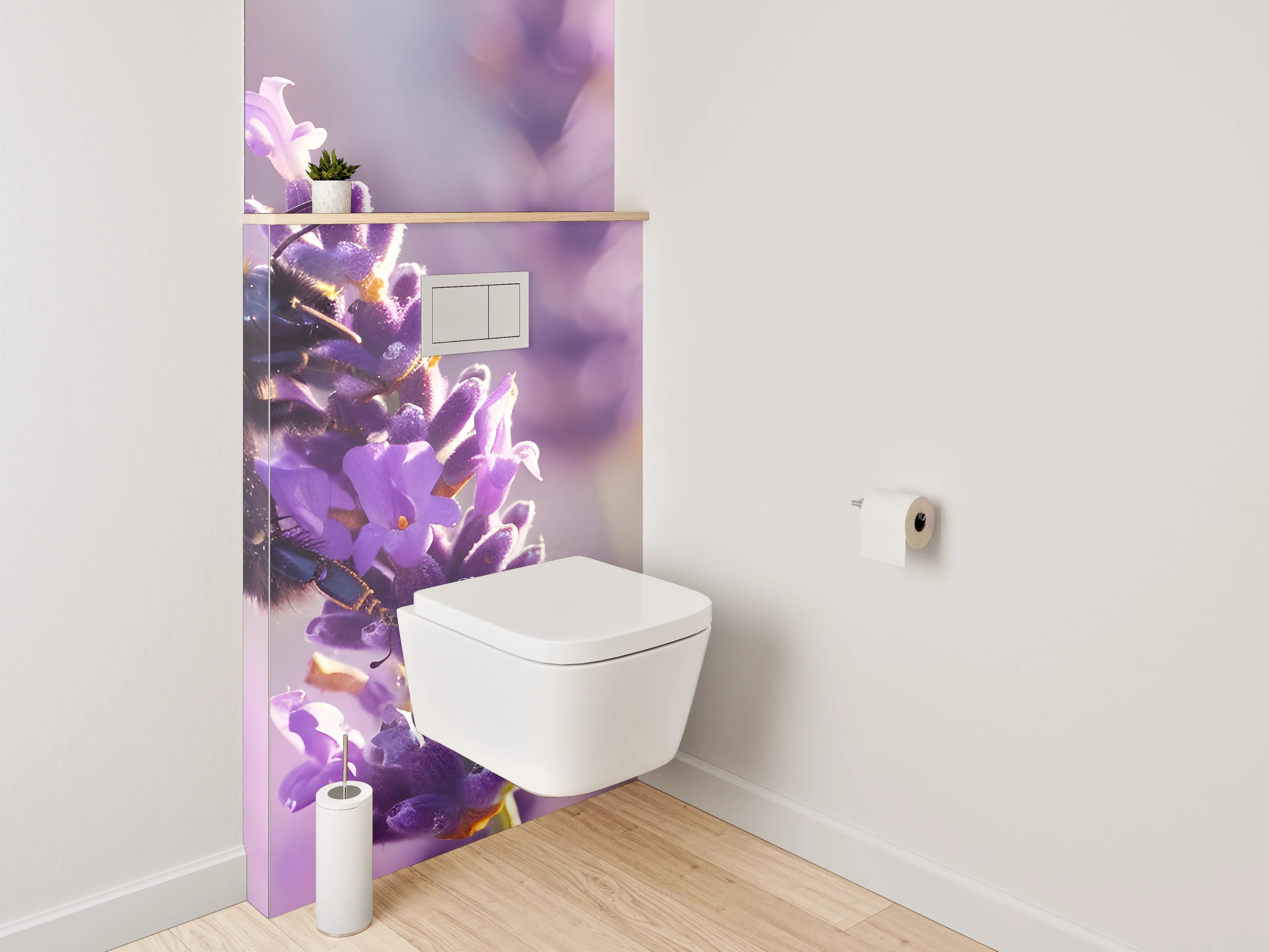 WC-Rückwand - Lavendel mit Hummel – Naturfotografie