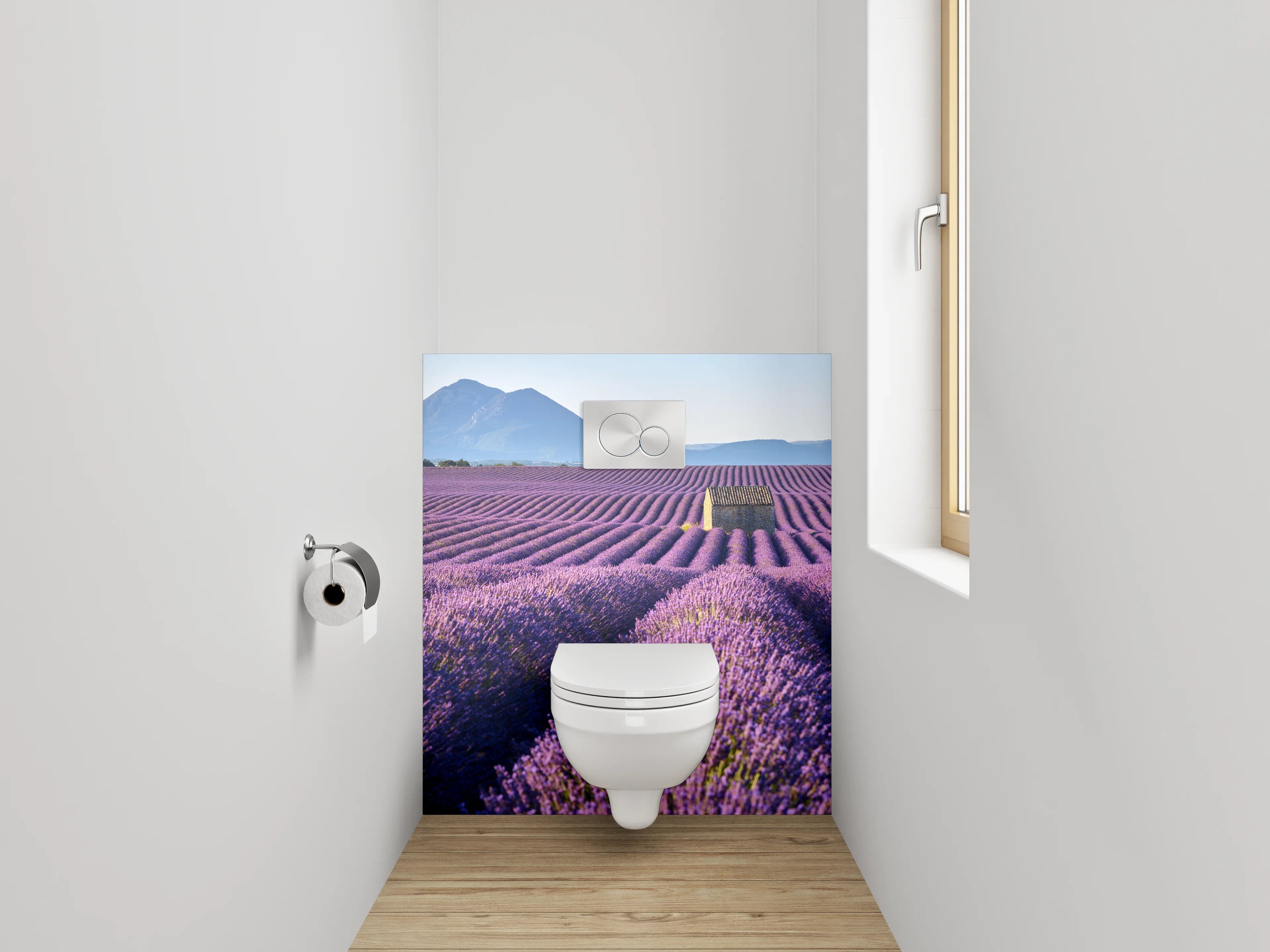 WC-Rückwand - Lavendelfeld Provence Panorama Fotodruck