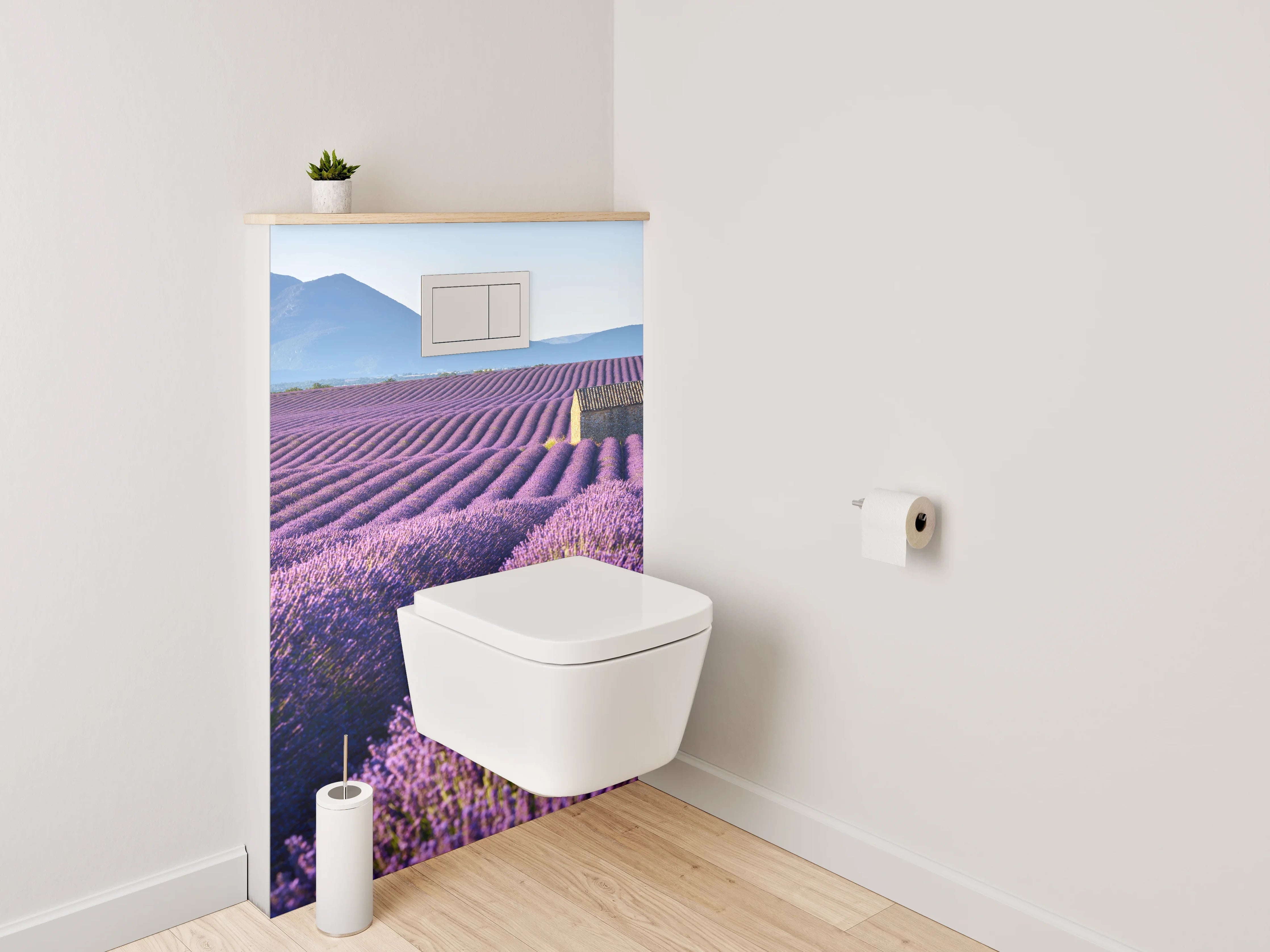 WC-Rückwand - Lavendelfeld Provence Panorama Fotodruck