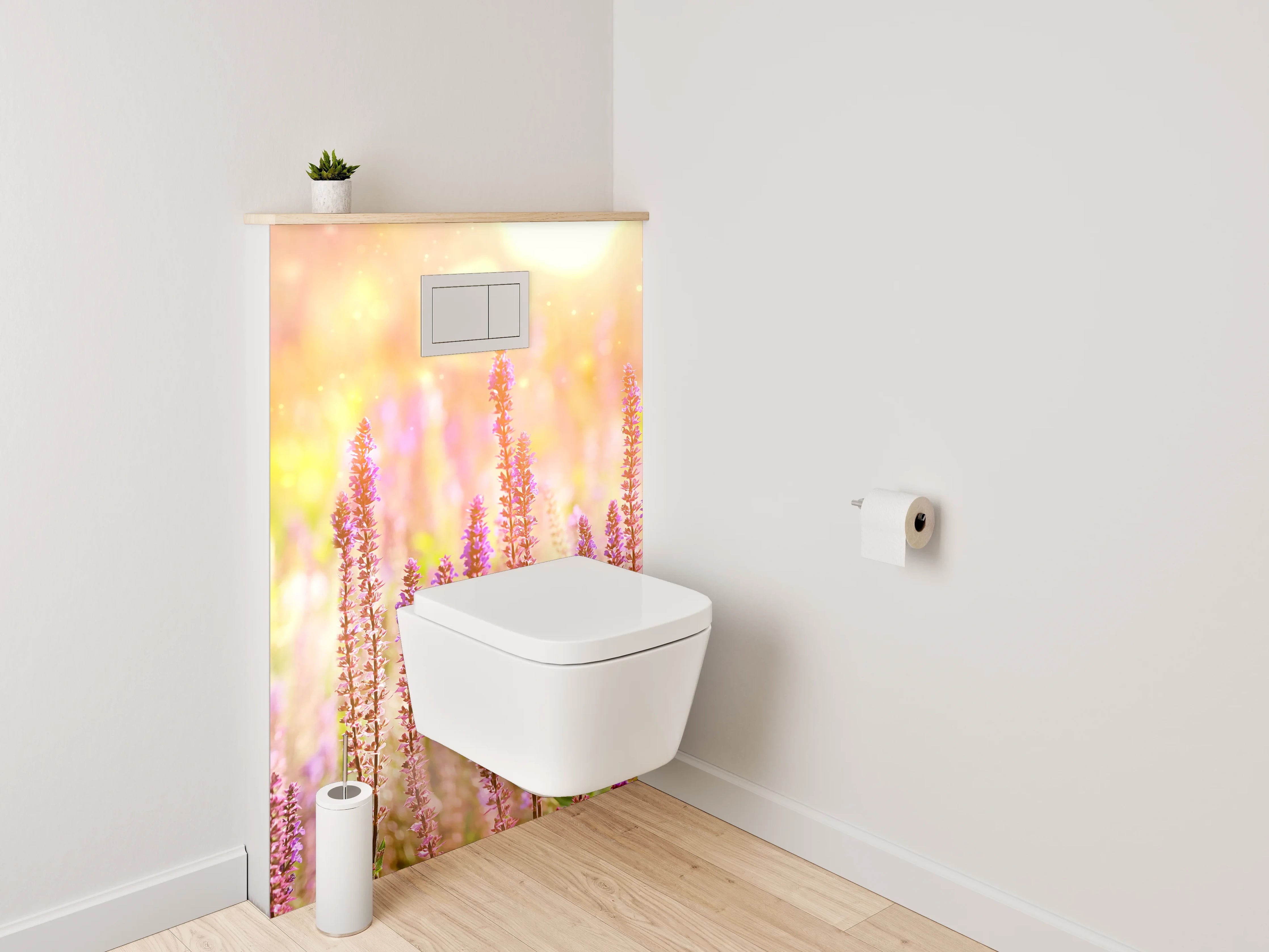 WC-Rückwand - Lavendelfeld im Sonnenlicht