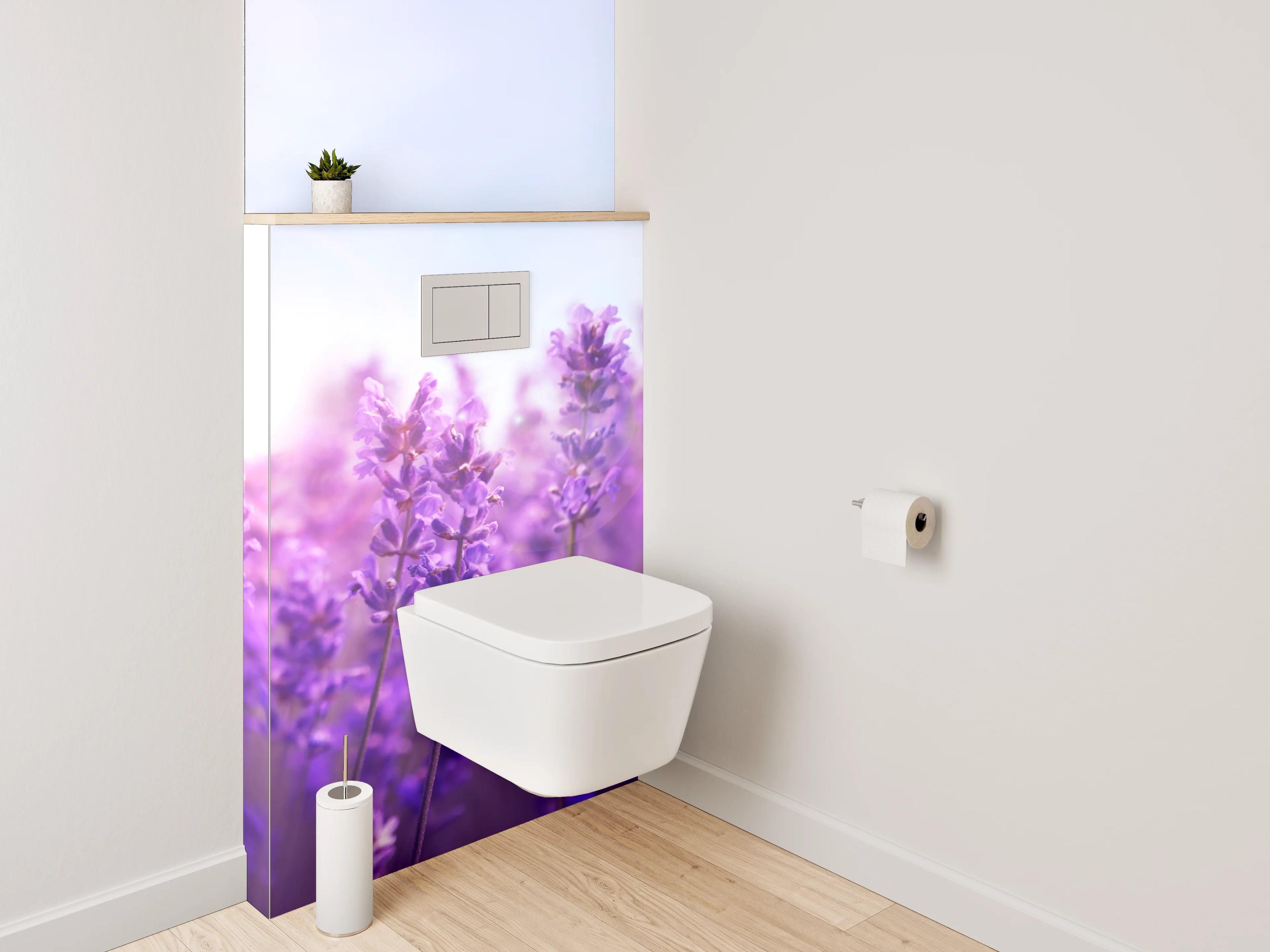 WC-Rückwand - Lavendelfeld in Blüte – Naturmotiv