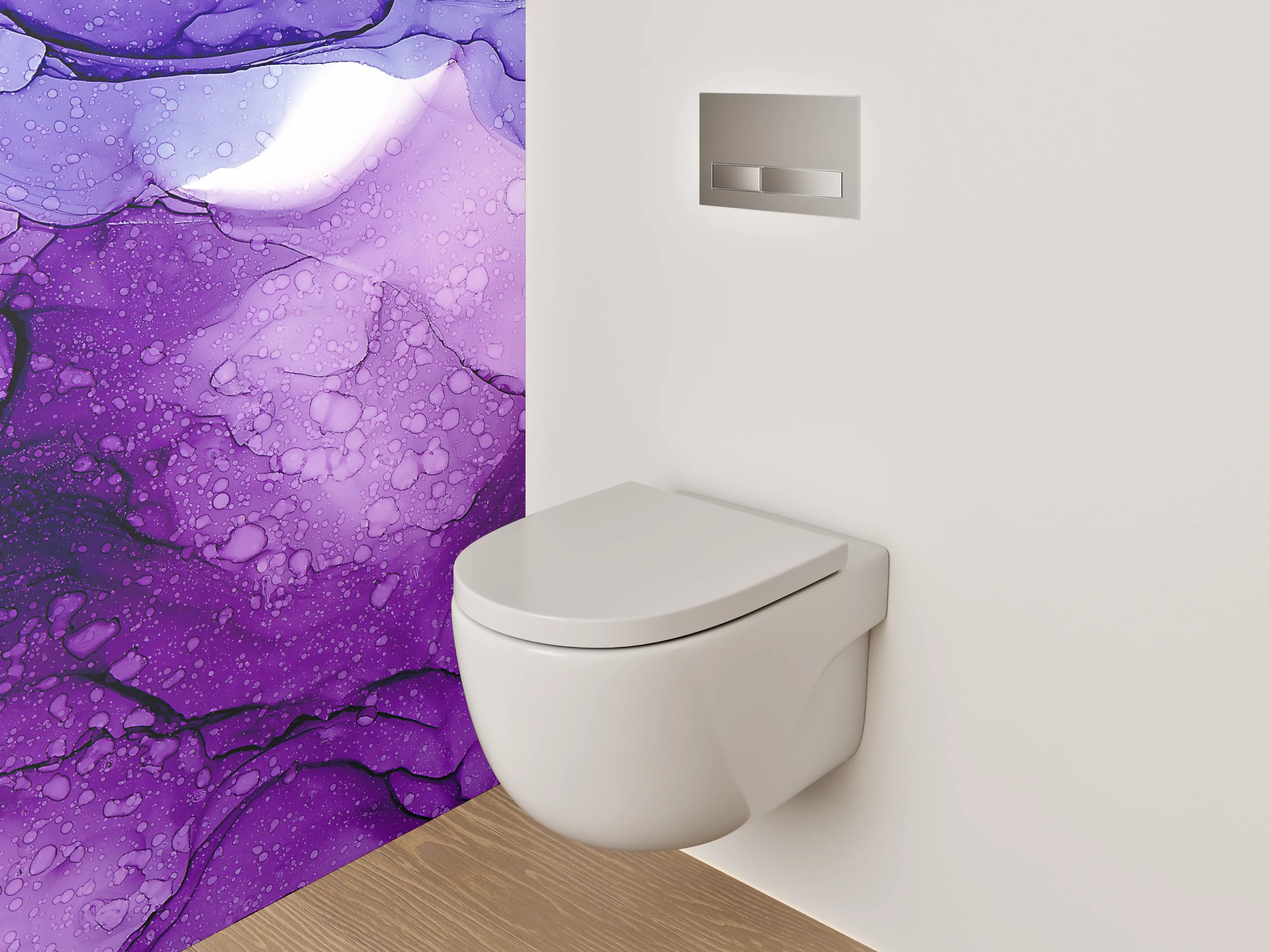 WC-Rückwand - Lebendige Wasserfarben-Explosion