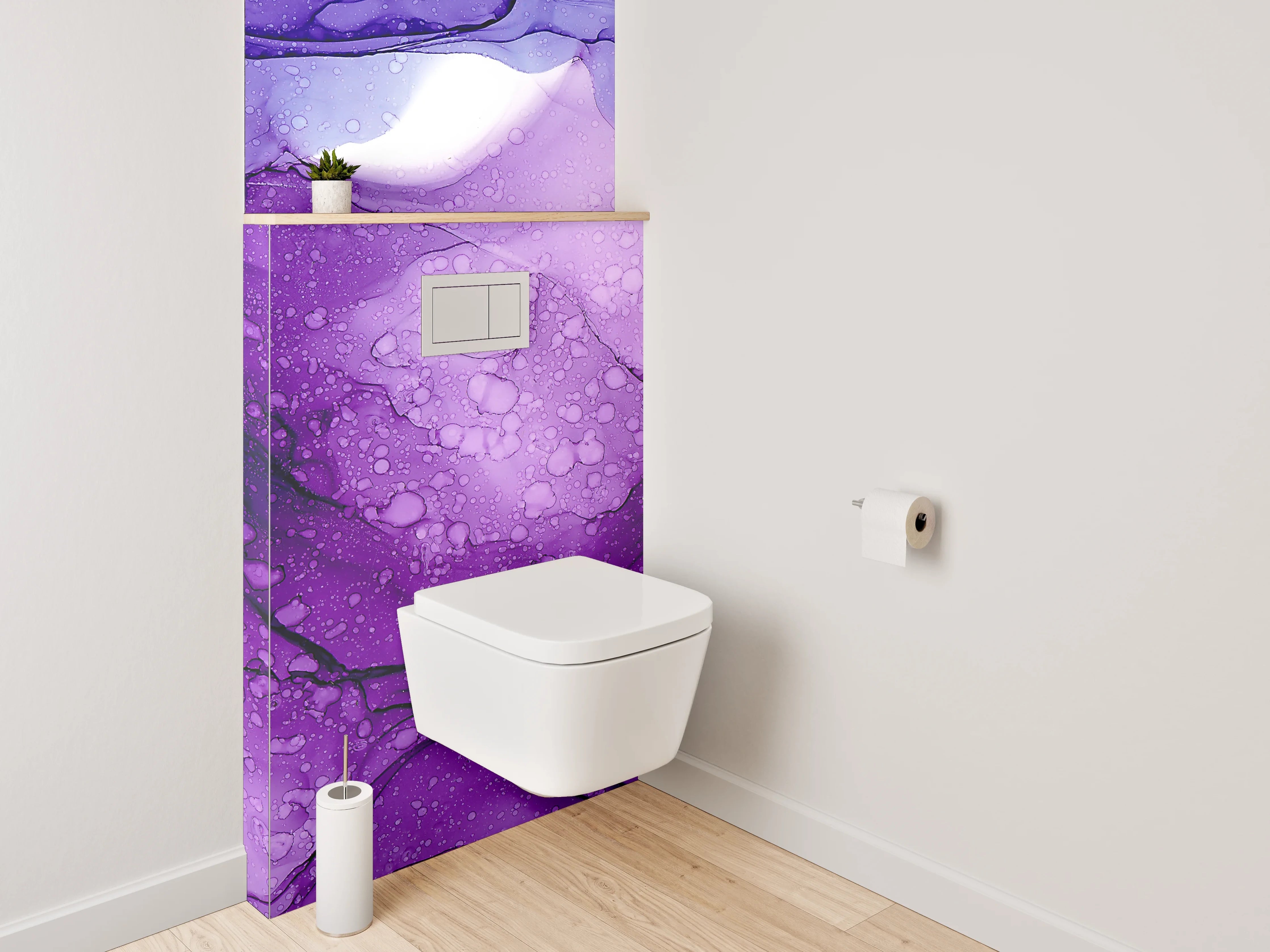 WC-Rückwand - Lebendige Wasserfarben-Explosion