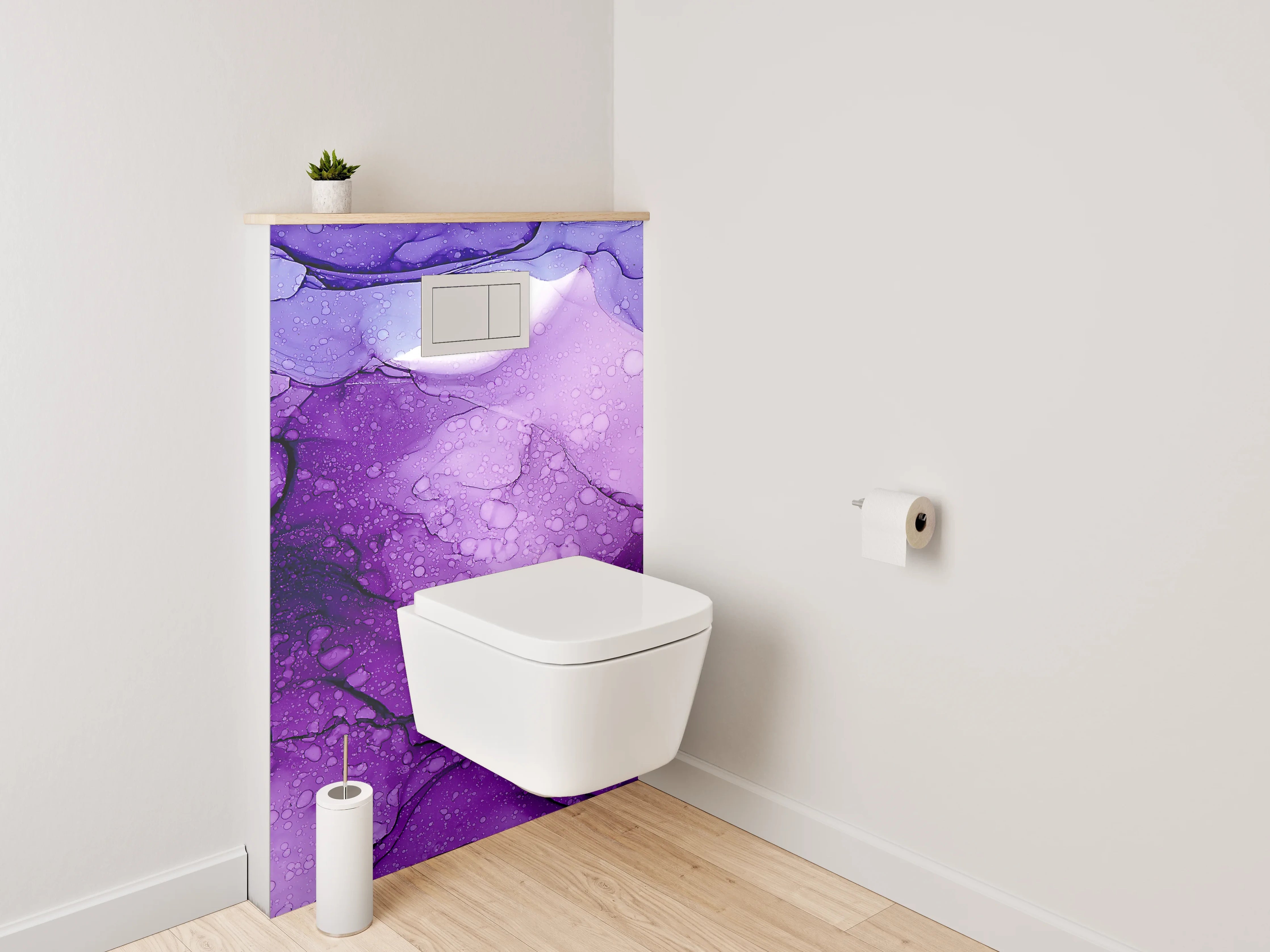 WC-Rückwand - Lebendige Wasserfarben-Explosion