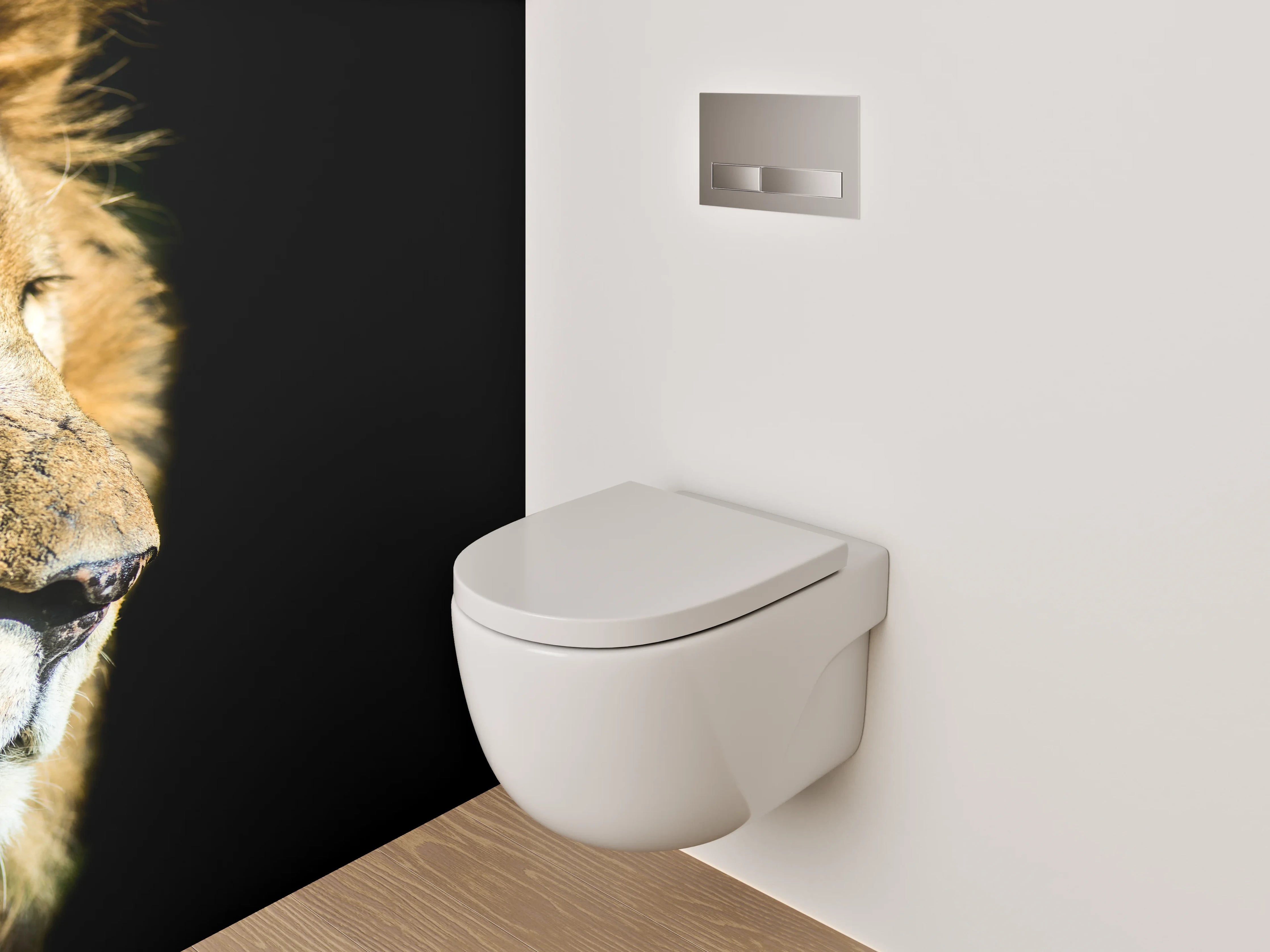 WC-Rückwand - Löwe – König der Savanne
