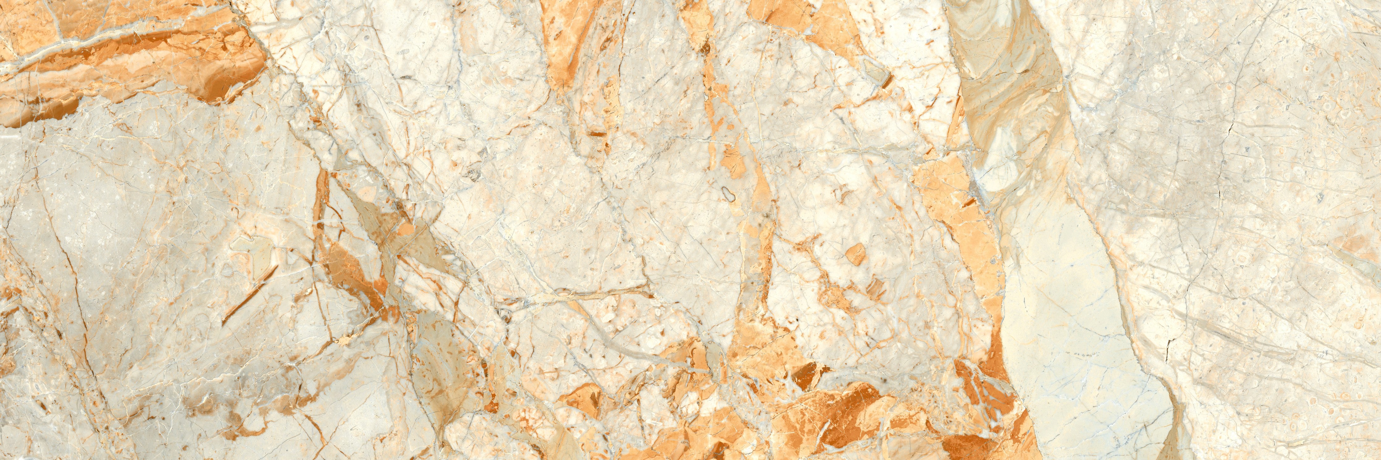 WC-Rückwand-Luxuriöse Marmoroptik Creme-Orange