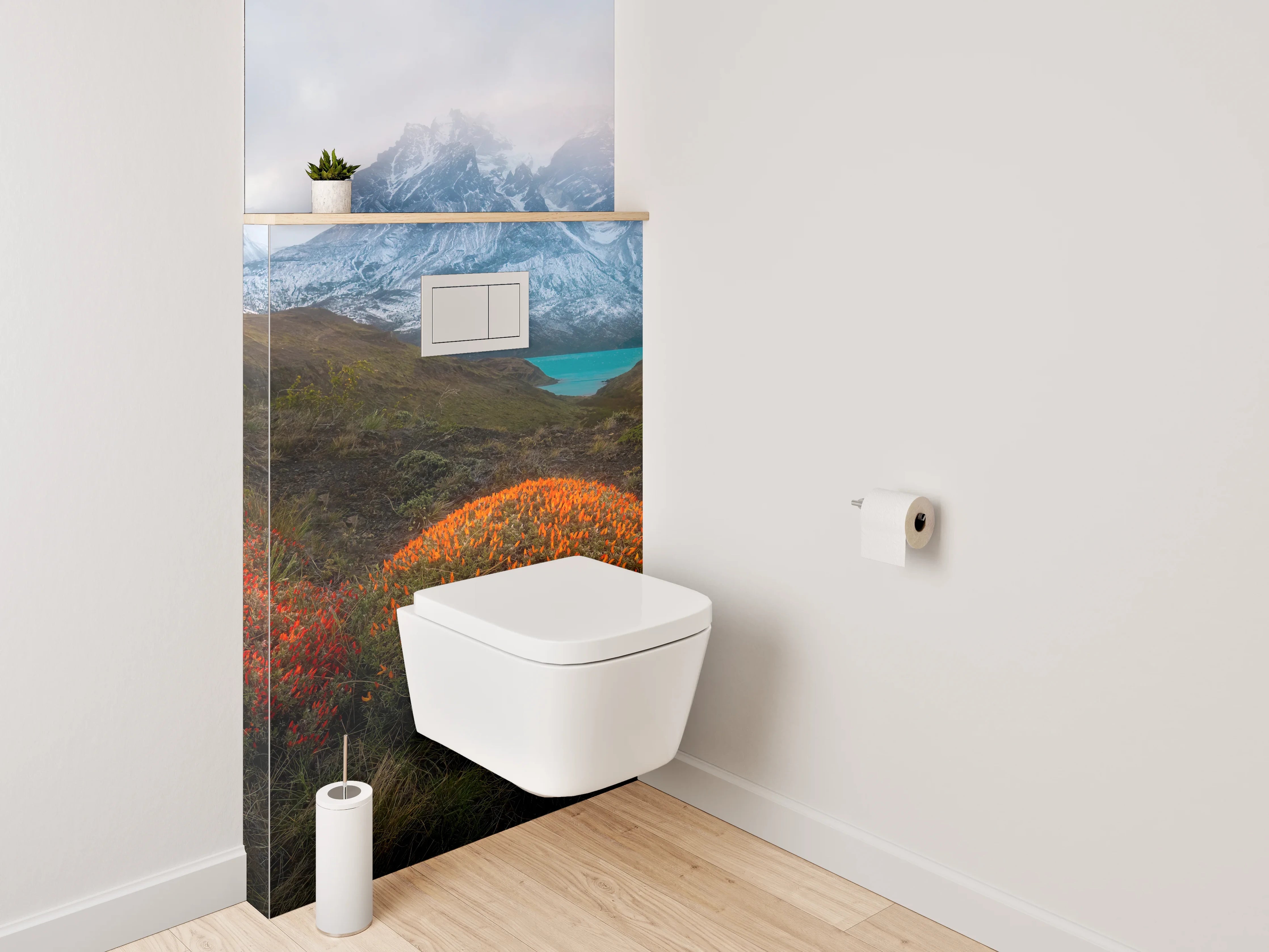 WC-Rückwand - Magische Berglandschaft im Morgenlicht