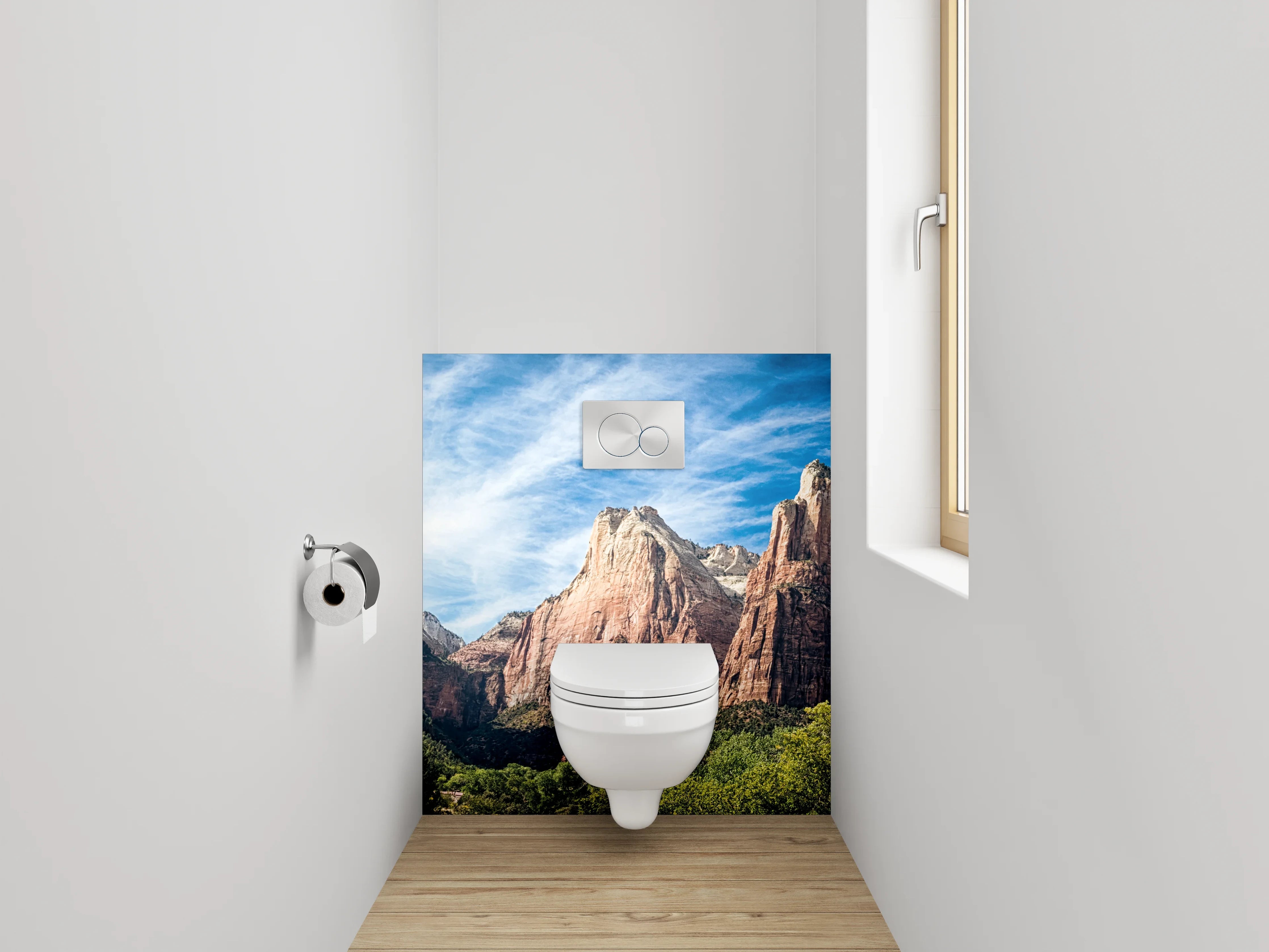 WC-Rückwand - Majestätische Berglandschaft Panorama