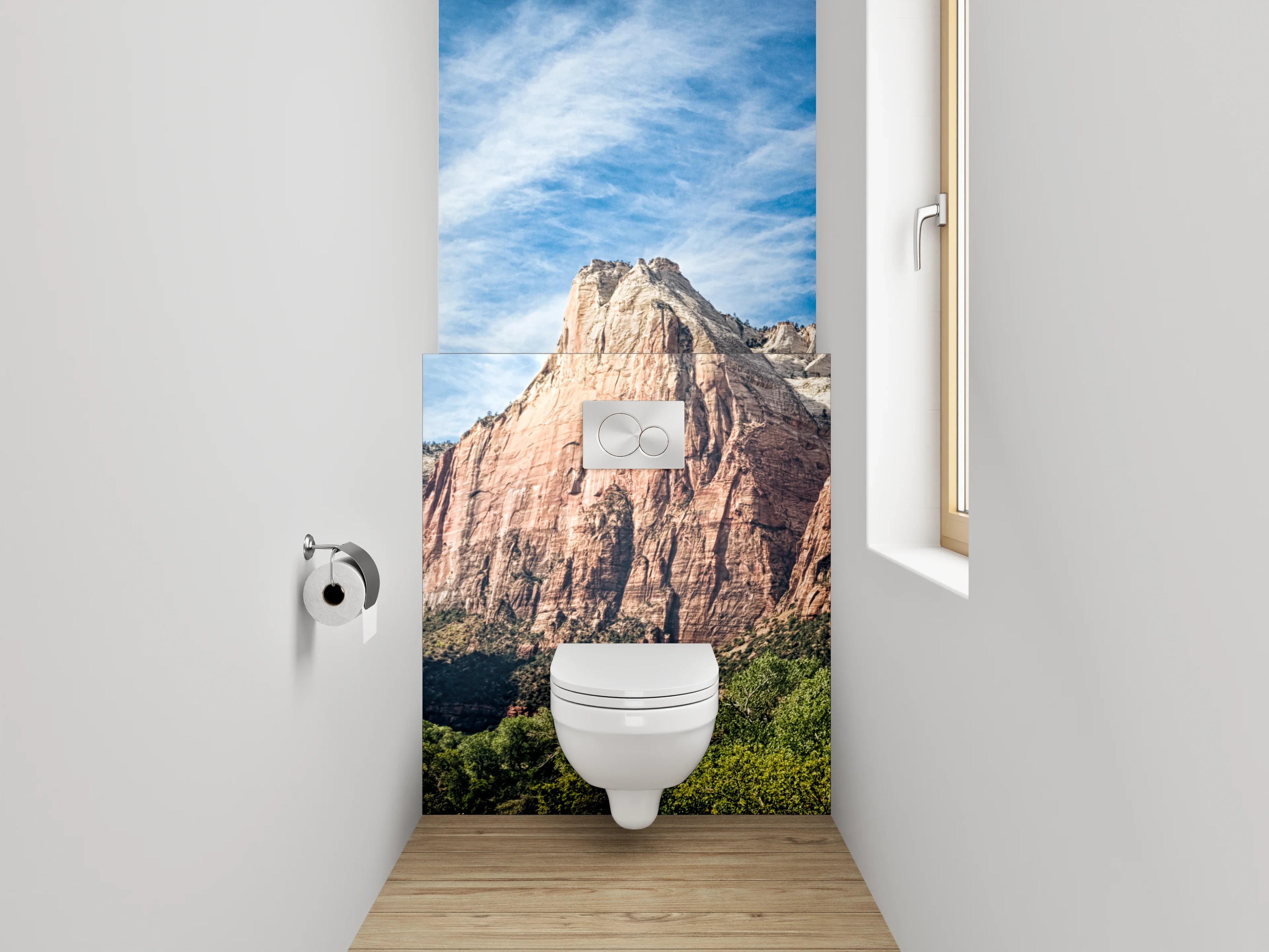 WC-Rückwand - Majestätische Berglandschaft Panorama