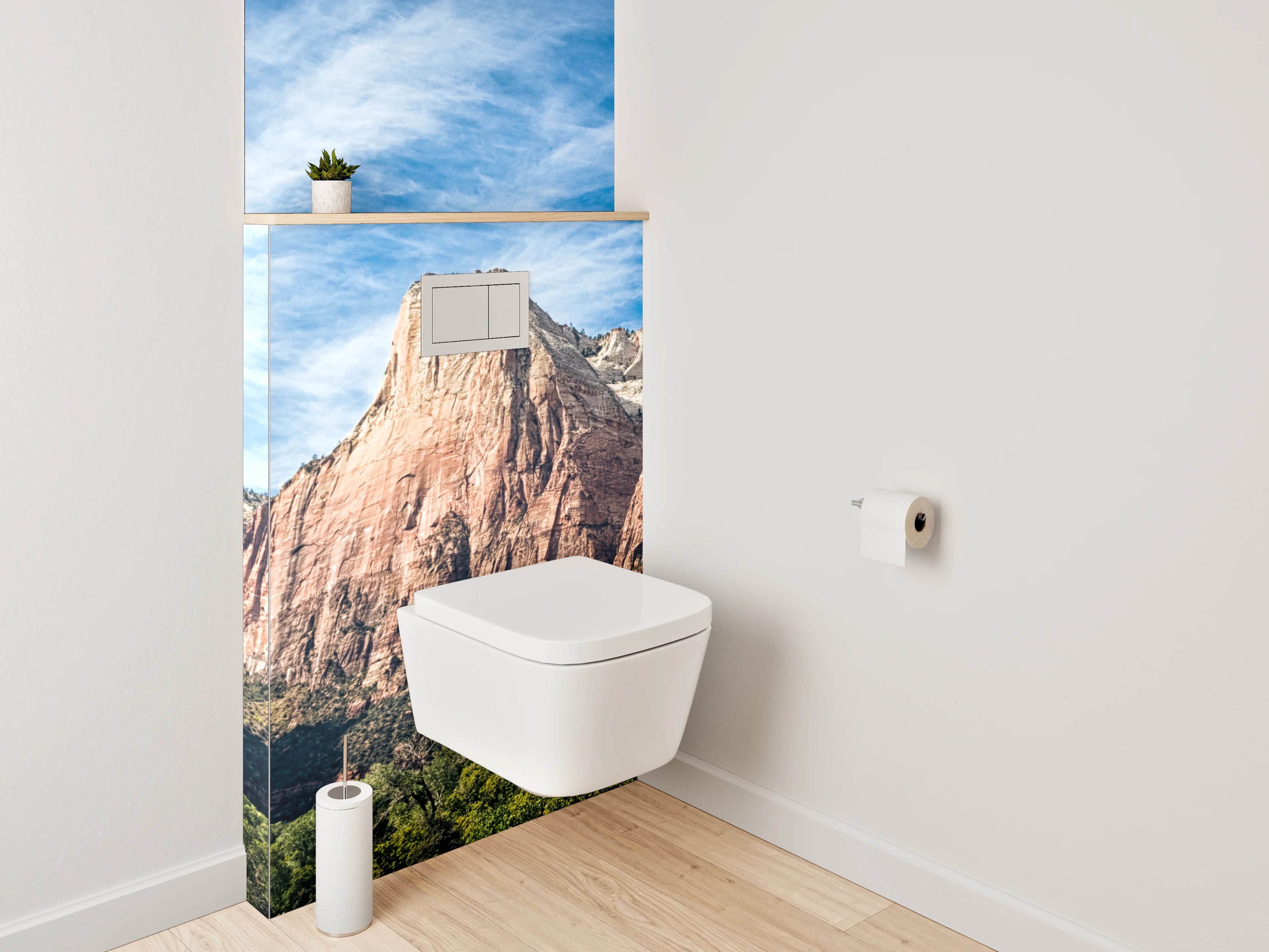 WC-Rückwand - Majestätische Berglandschaft Panorama