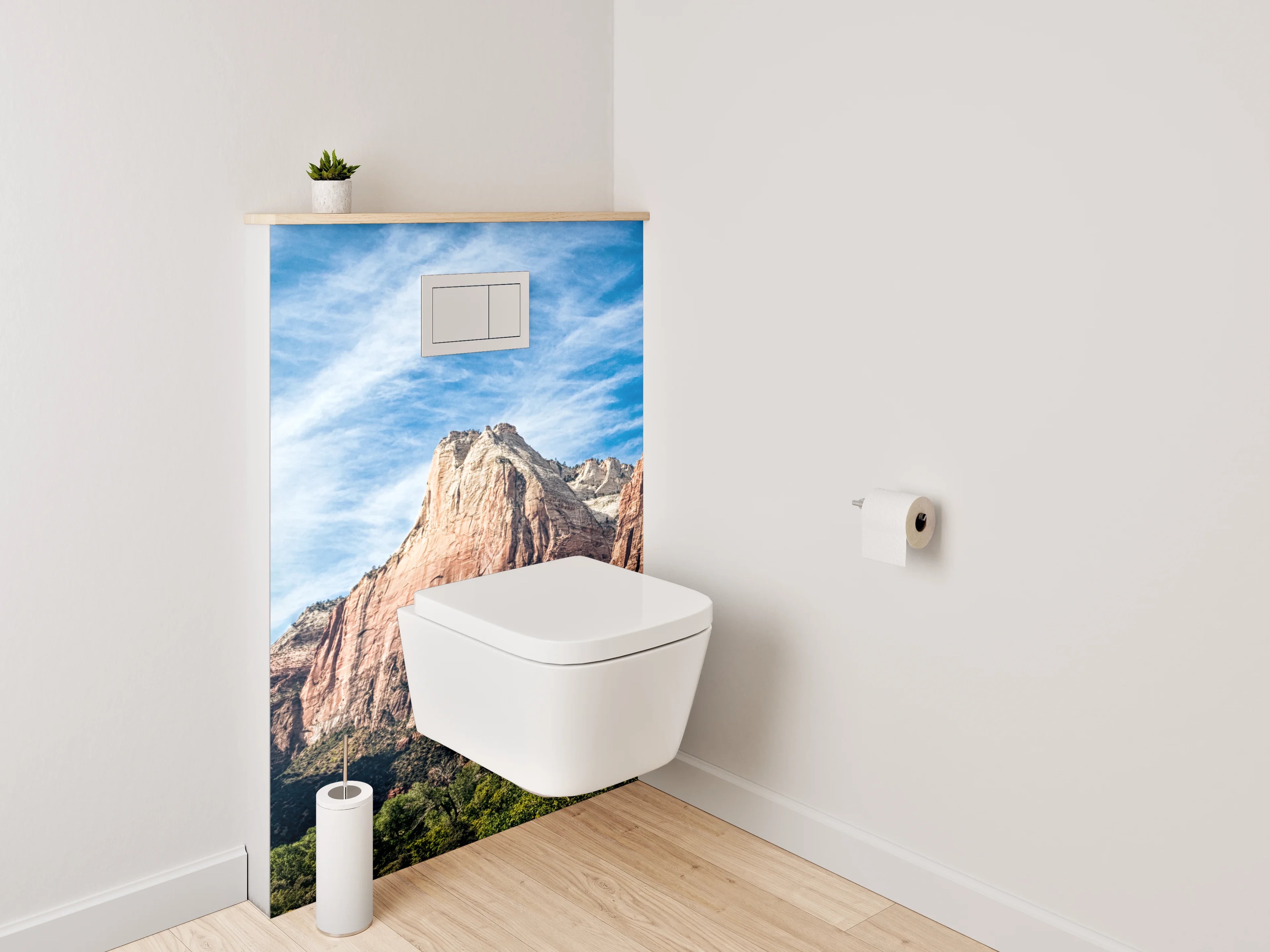 WC-Rückwand - Majestätische Berglandschaft Panorama