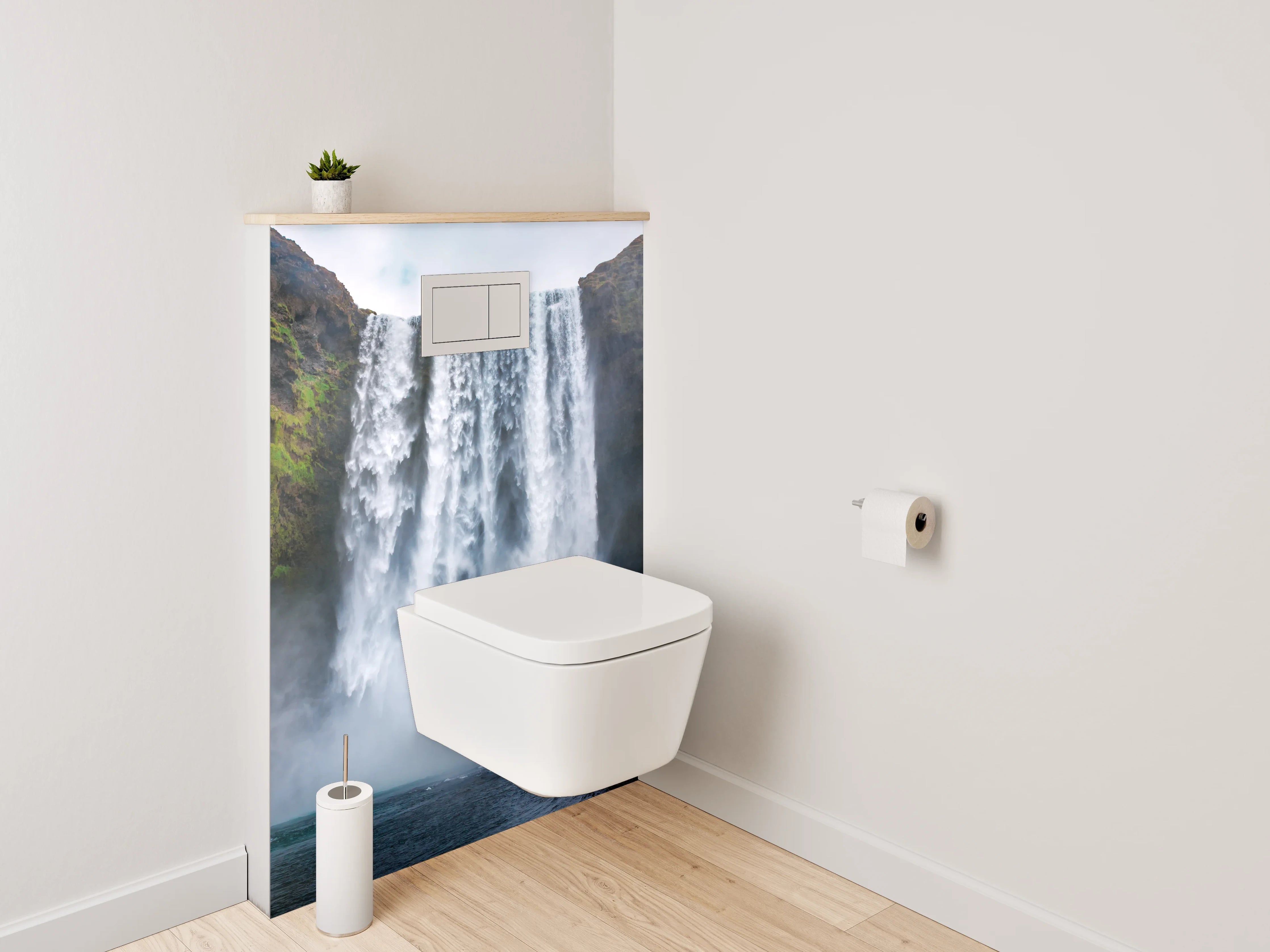 WC-Rückwand - Majestätischer Wasserfall Island