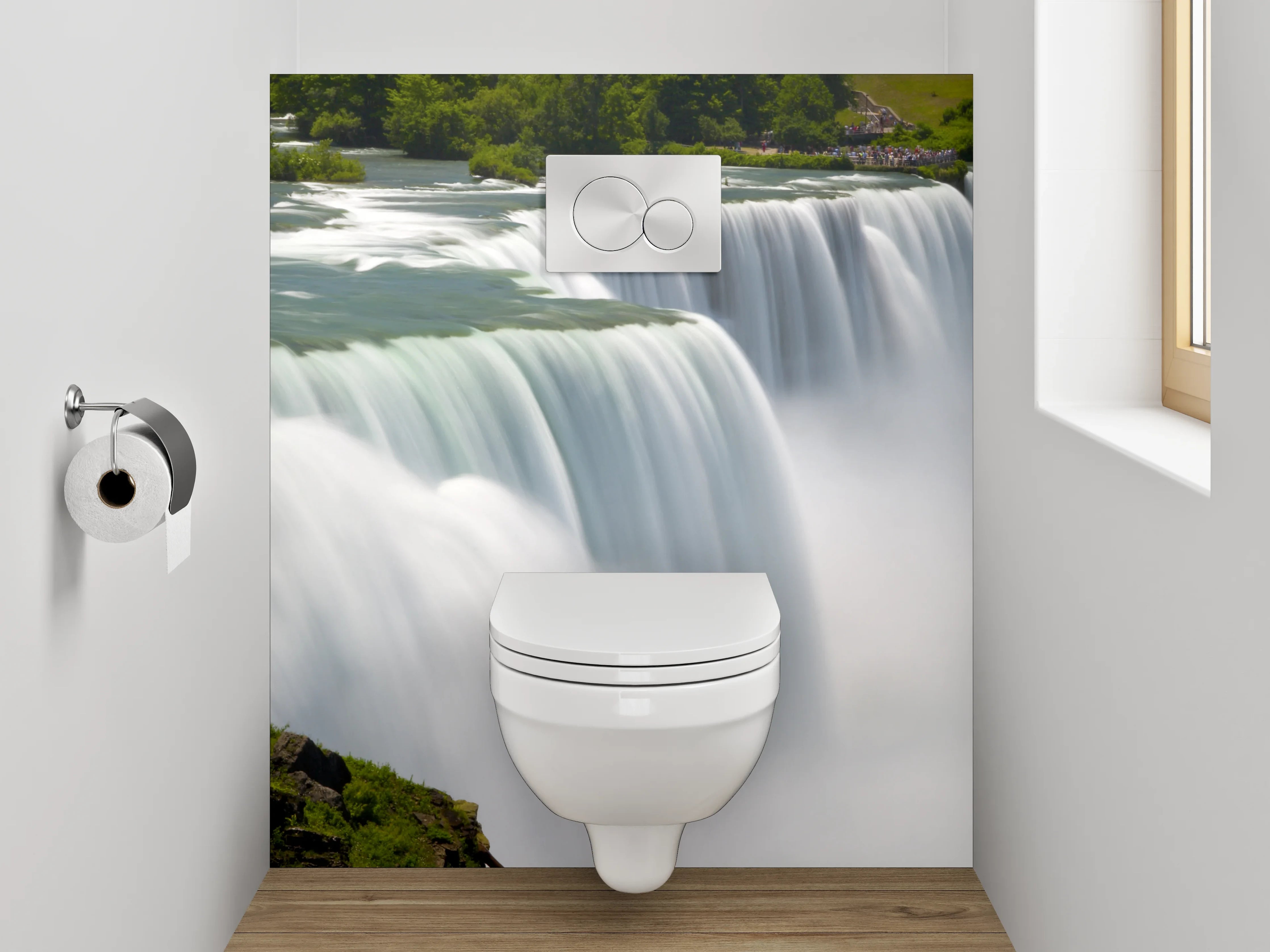 WC-Rückwand - Majestätischer Wasserfall Naturfotografie