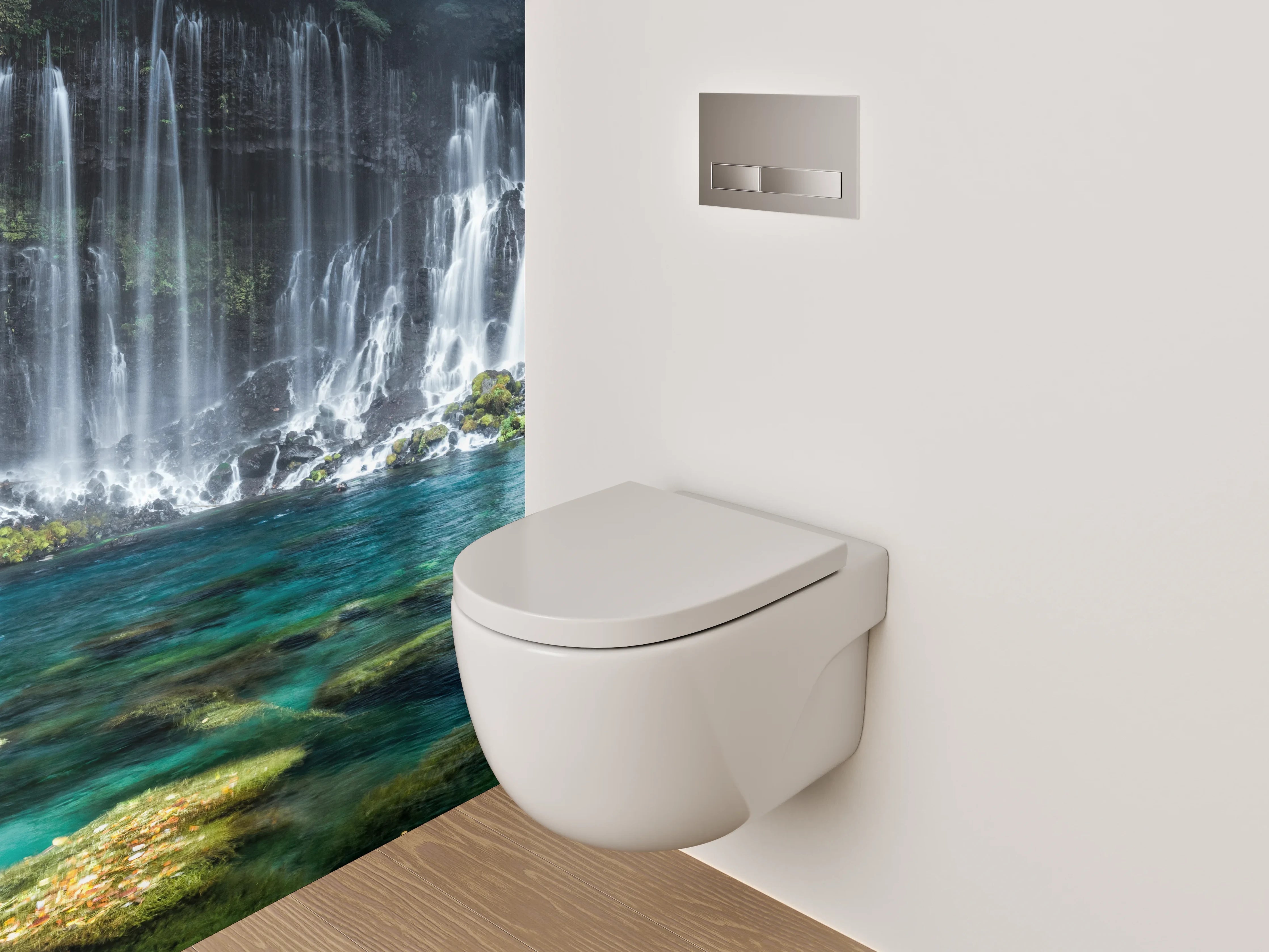 WC-Rückwand - Majestätischer Wasserfall Naturidylle