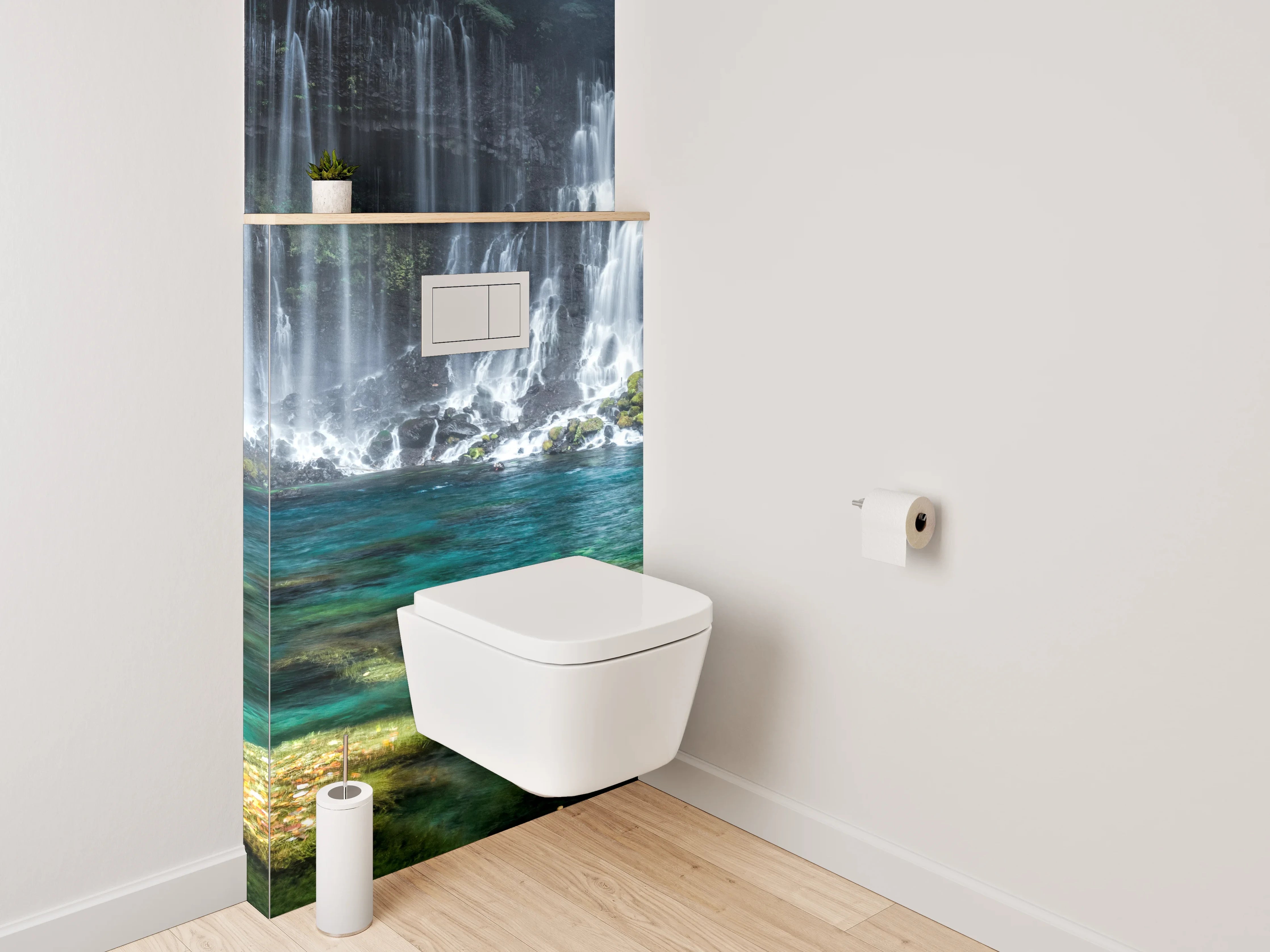 WC-Rückwand - Majestätischer Wasserfall Naturidylle