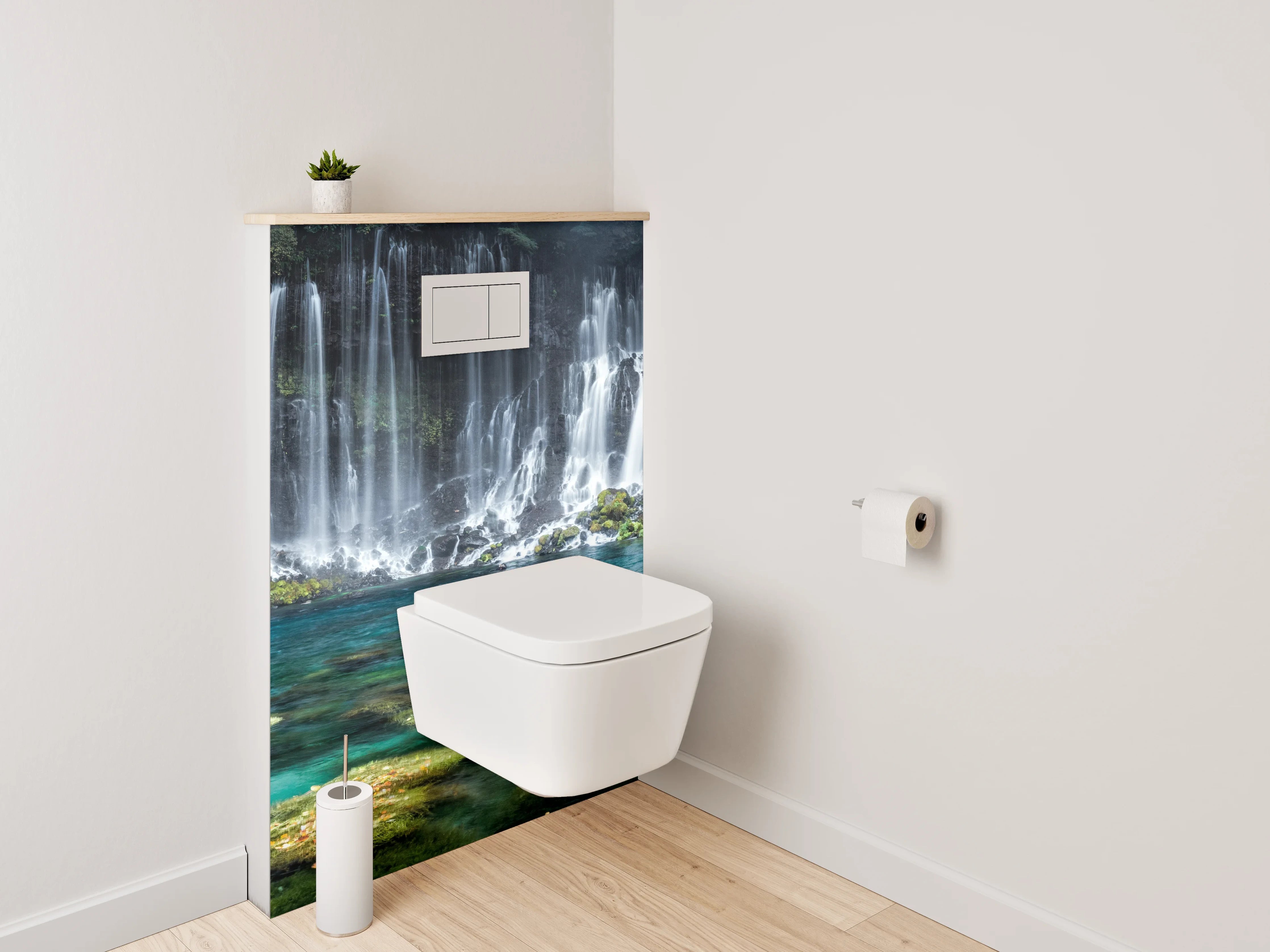 WC-Rückwand - Majestätischer Wasserfall Naturidylle
