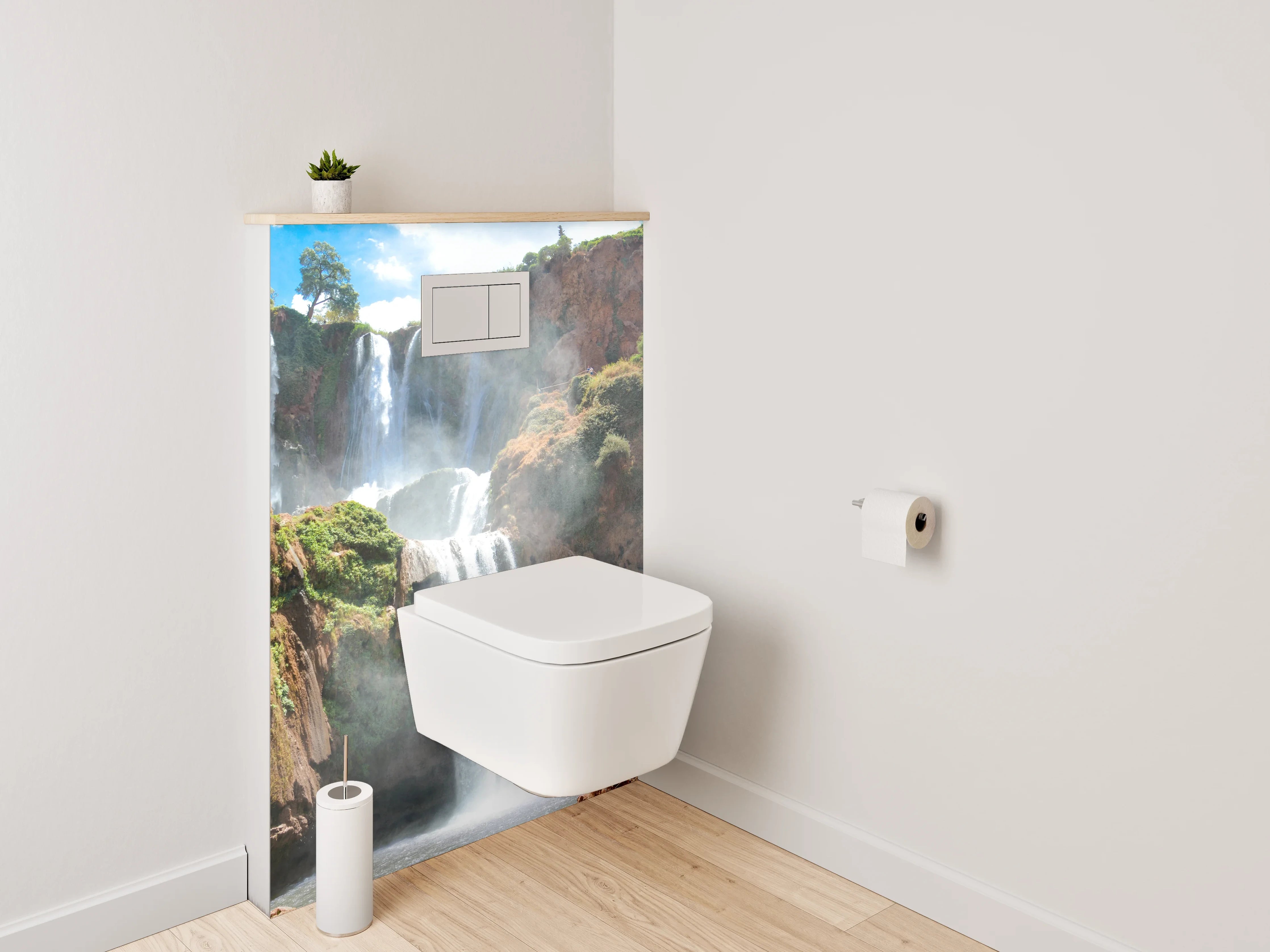WC-Rückwand - Majestätischer Wasserfall Naturkulisse