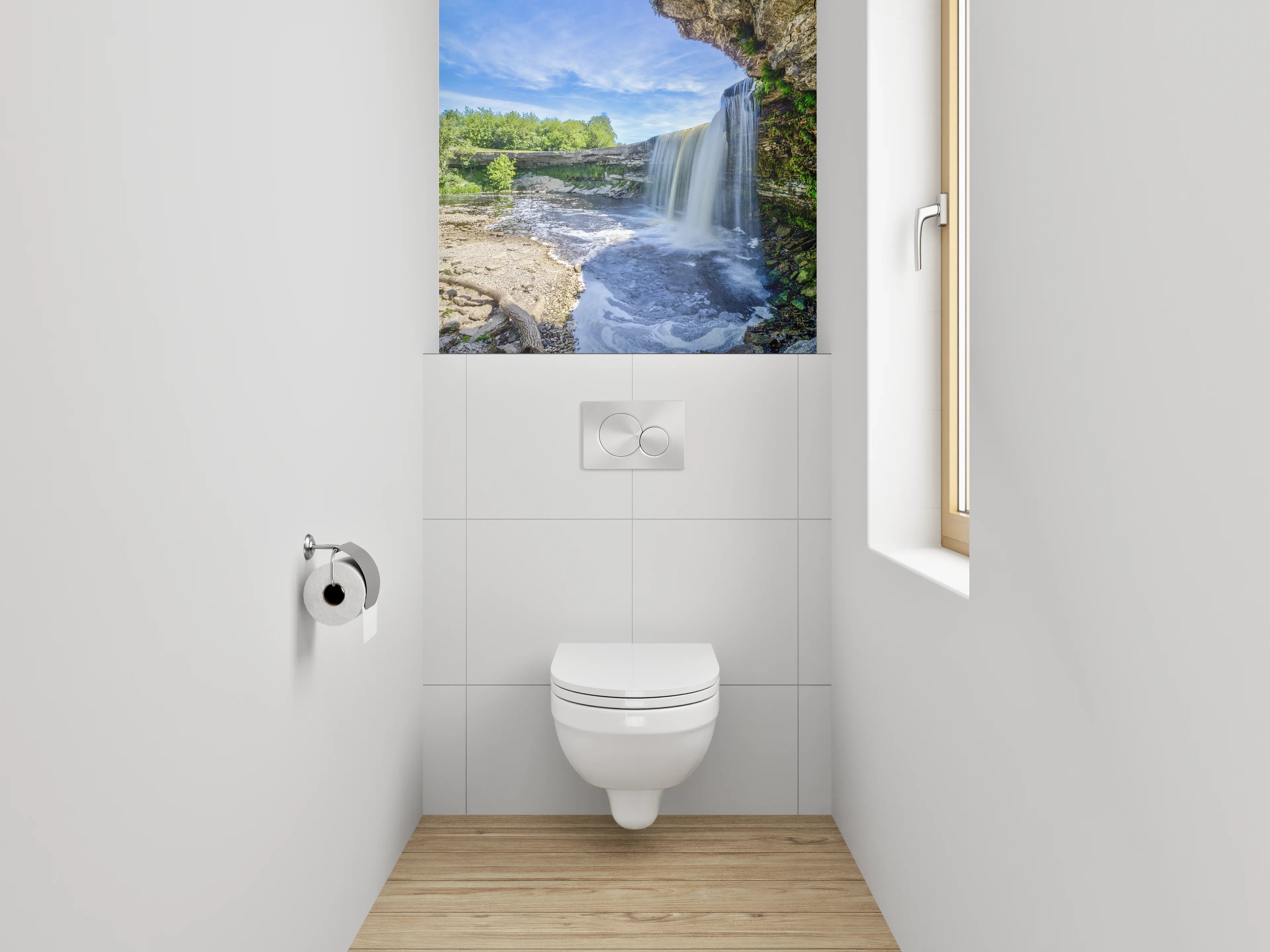 WC-Rückwand - Majestätischer Wasserfall Naturmotiv