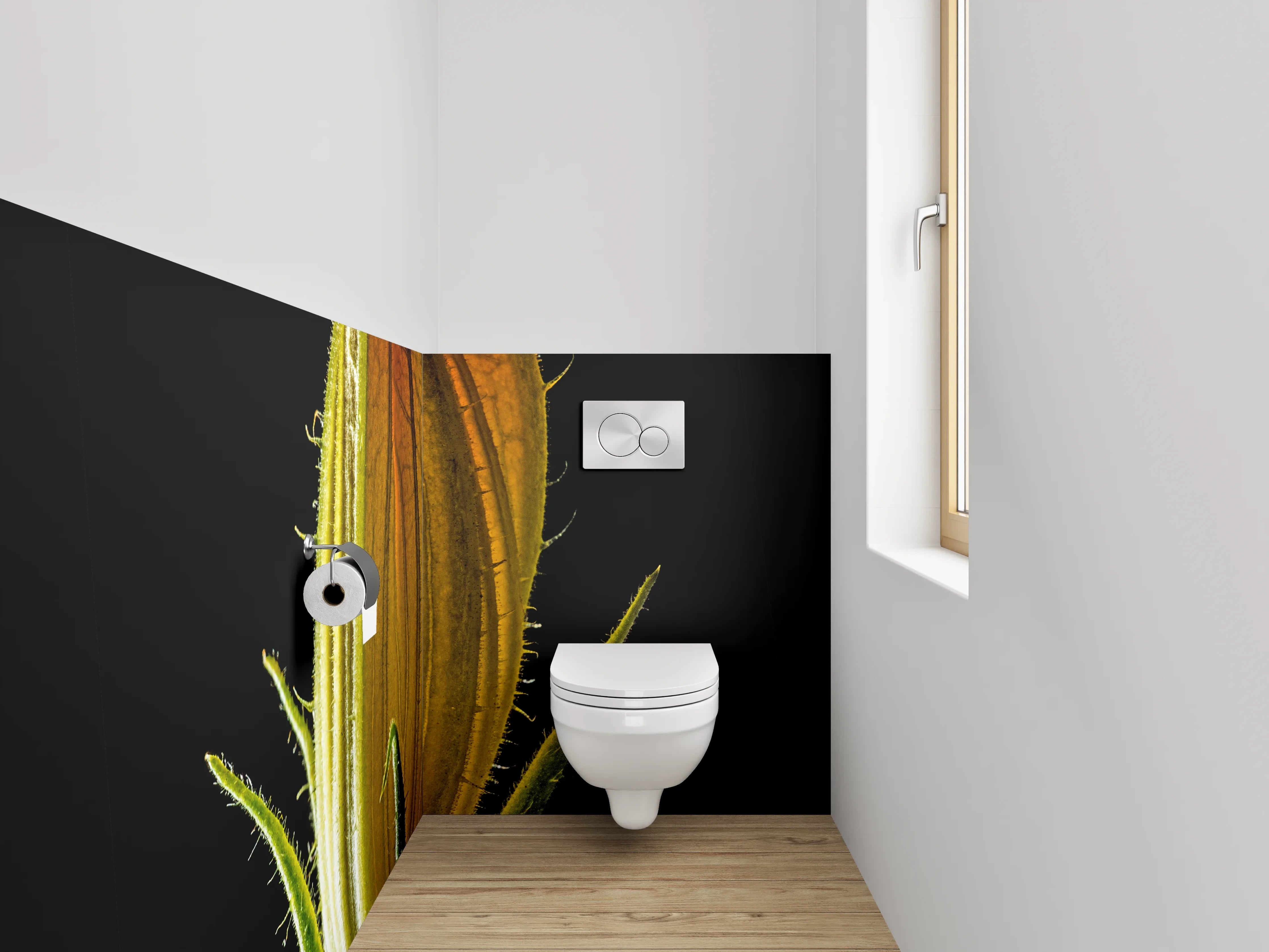 WC-Rückwand - Makro Blüte in leuchtendem Orange