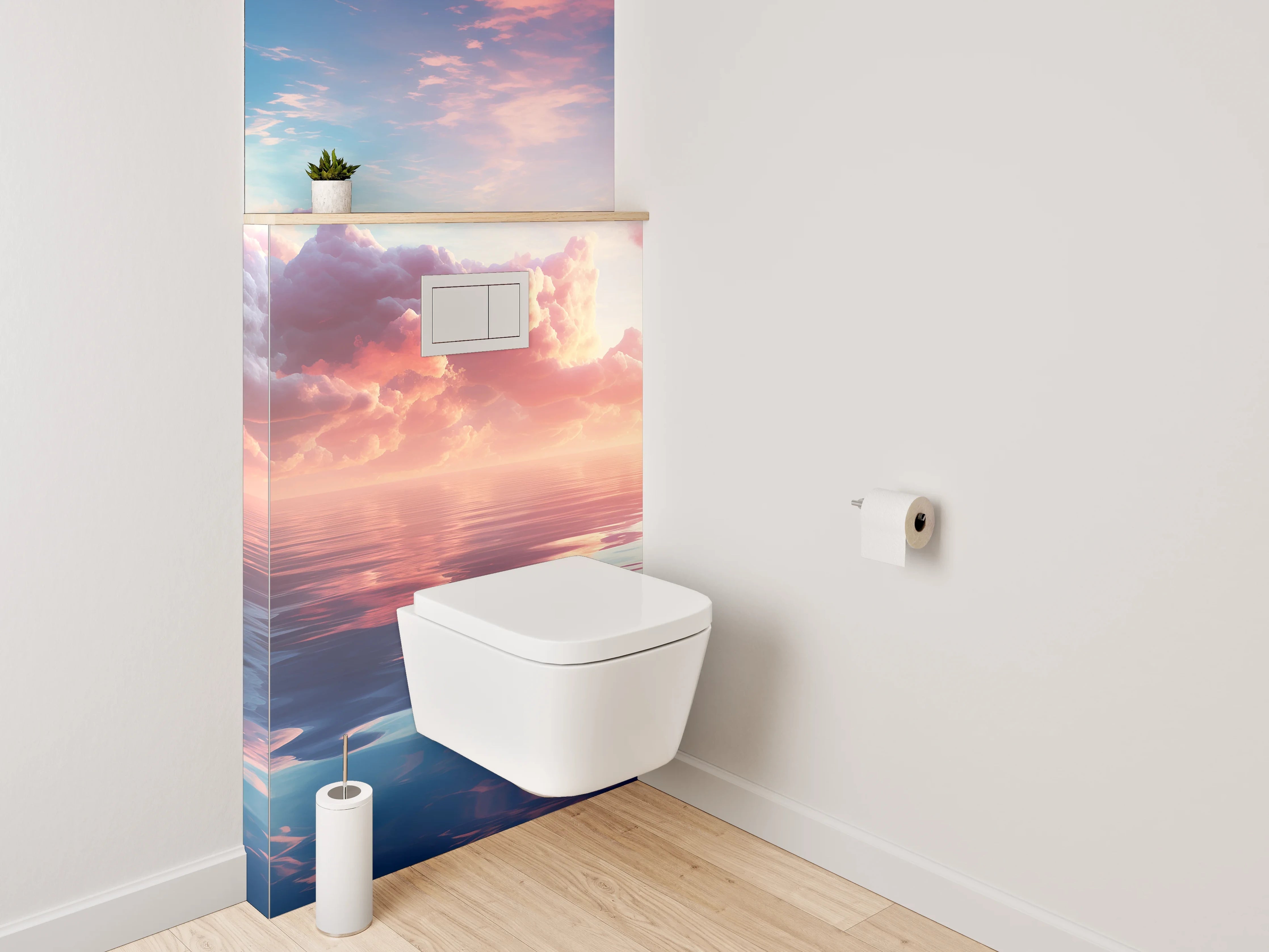 WC-Rückwand - Malerischer Sonnenuntergang über ruhigem Meer