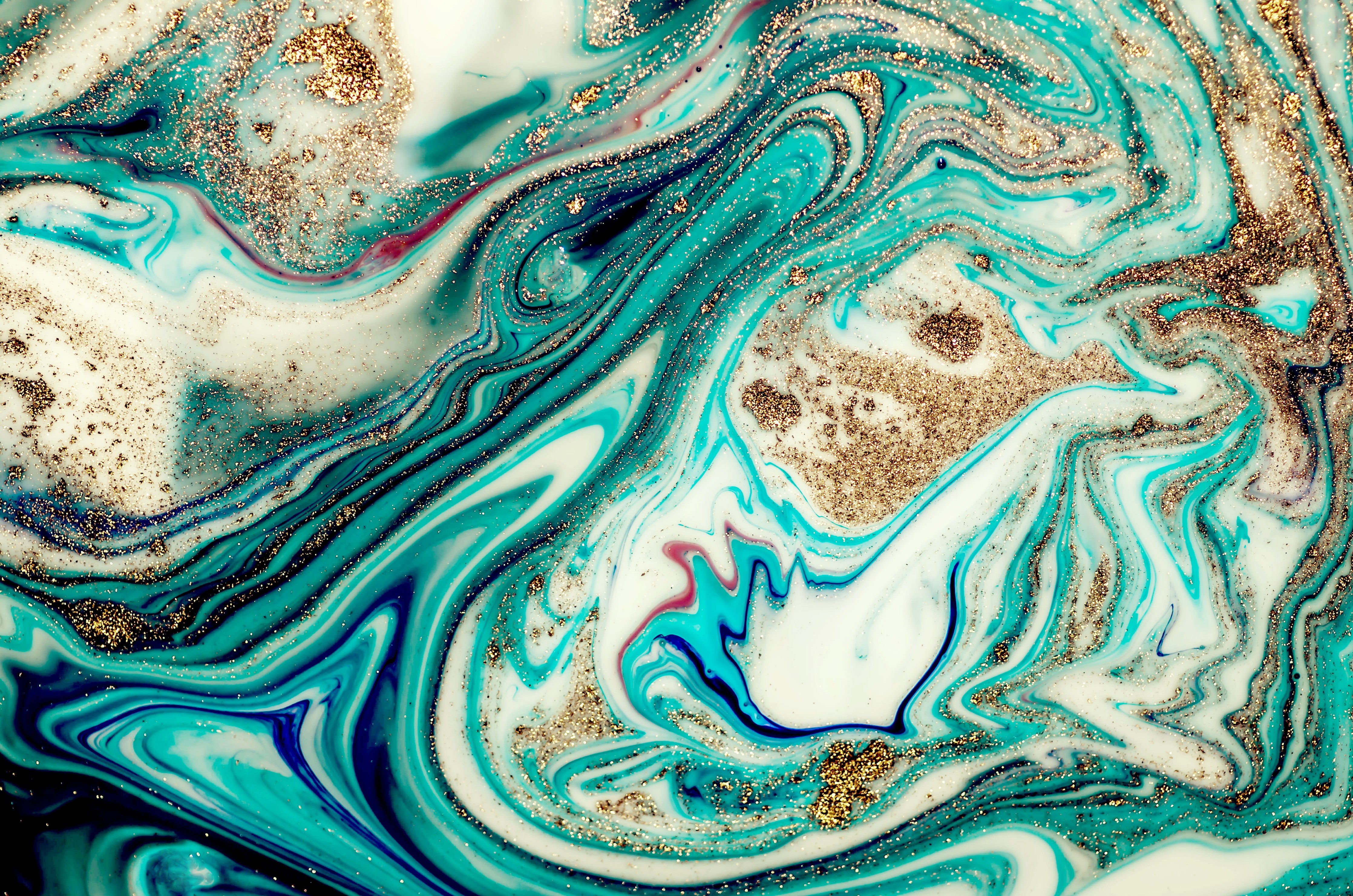 WC-Rückwand-Marmor Effekt Türkis Gold Abstrakt