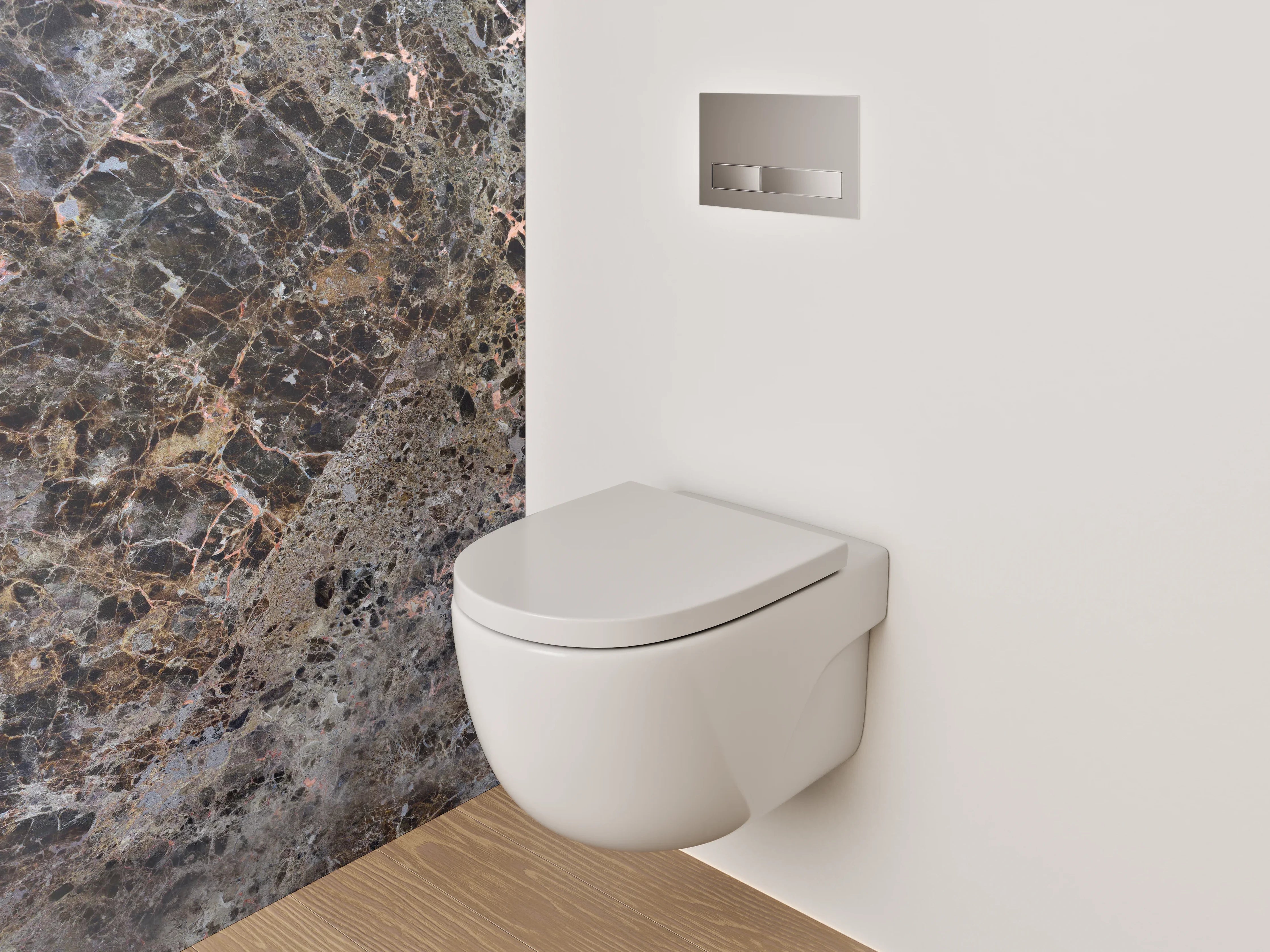 WC-Rückwand - Marmoroptik Braun Grau Modern