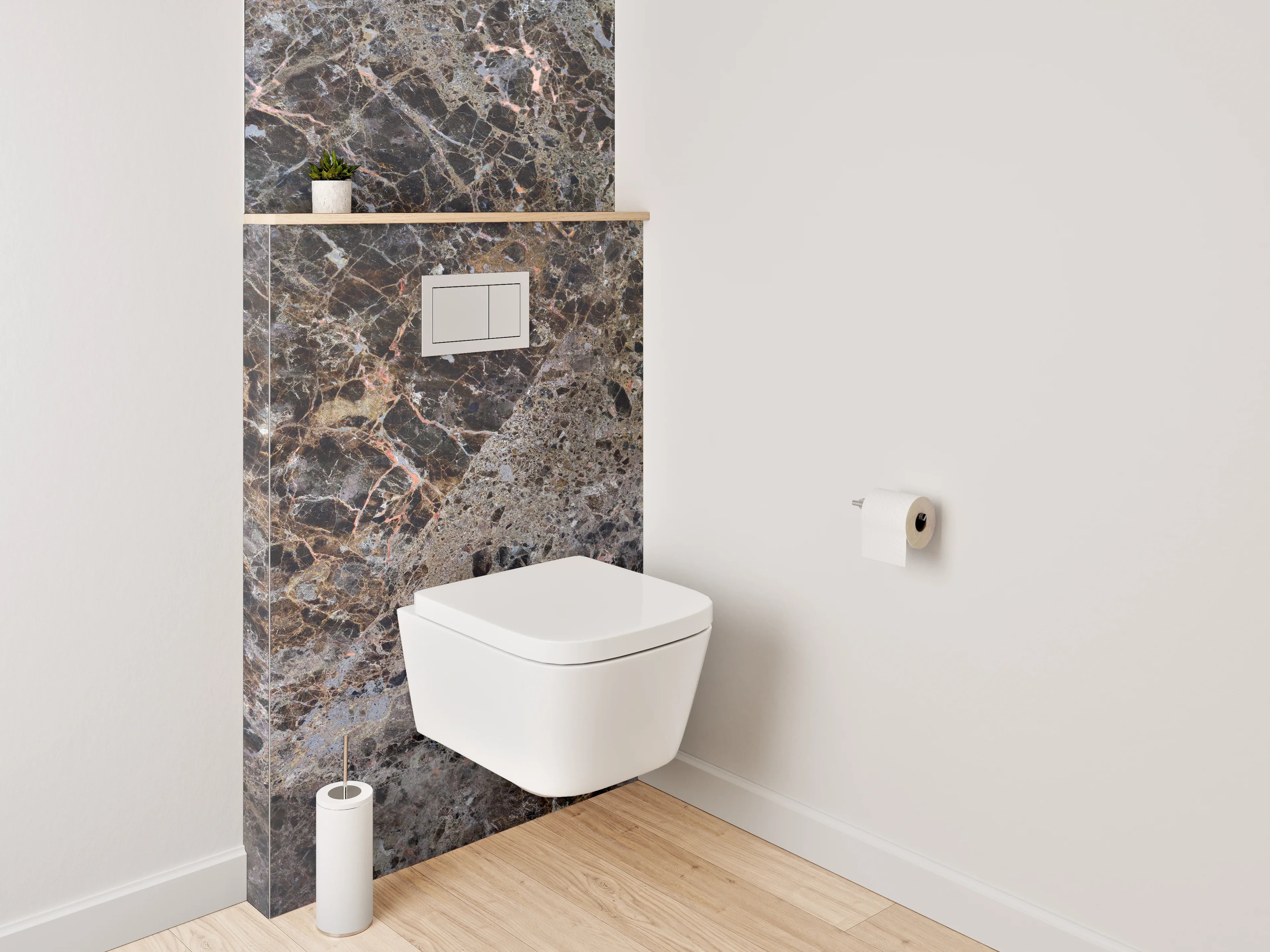 WC-Rückwand - Marmoroptik Braun Grau Modern