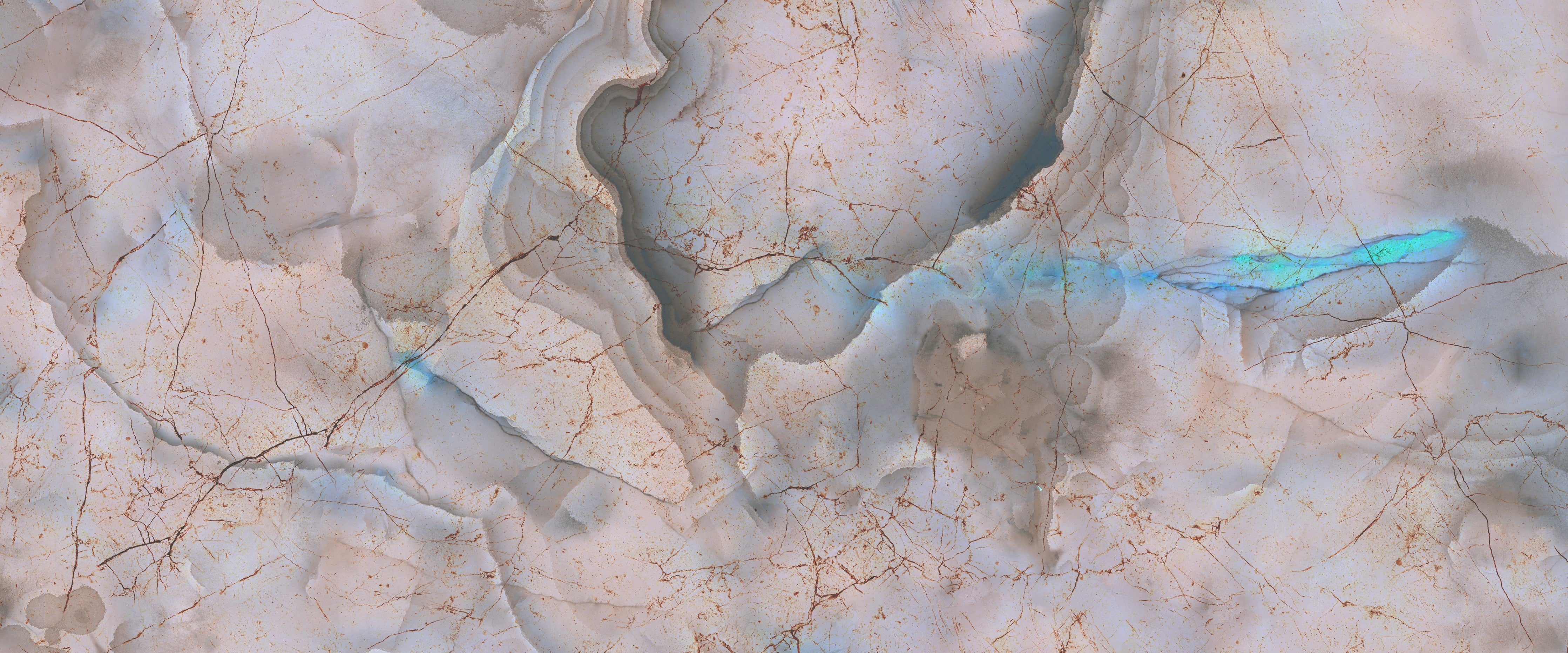 WC-Rückwand-Marmoroptik abstrakt Weiß Blau