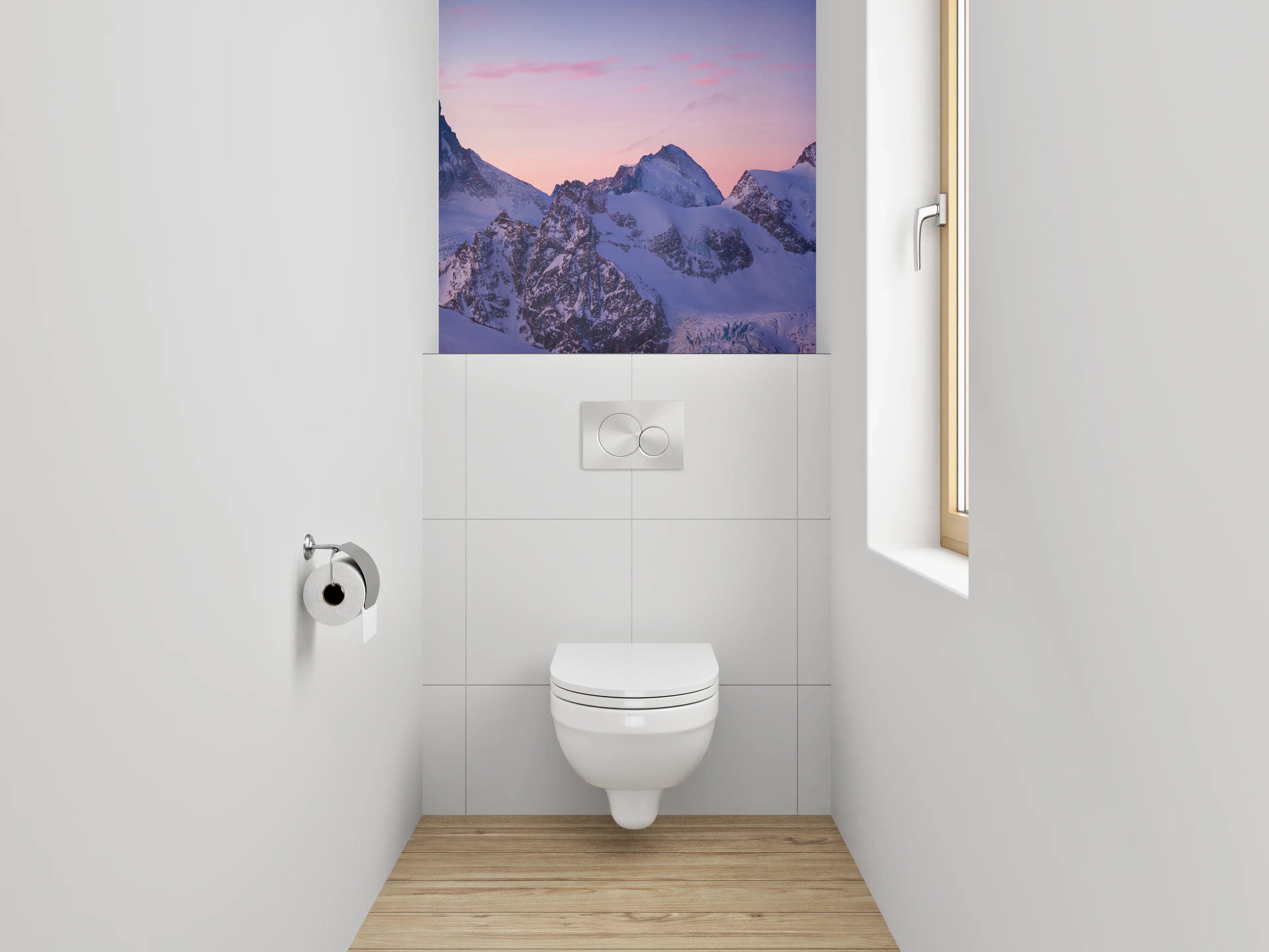 WC-Rückwand - Matterhorn Panorama Sonnenuntergang Berge