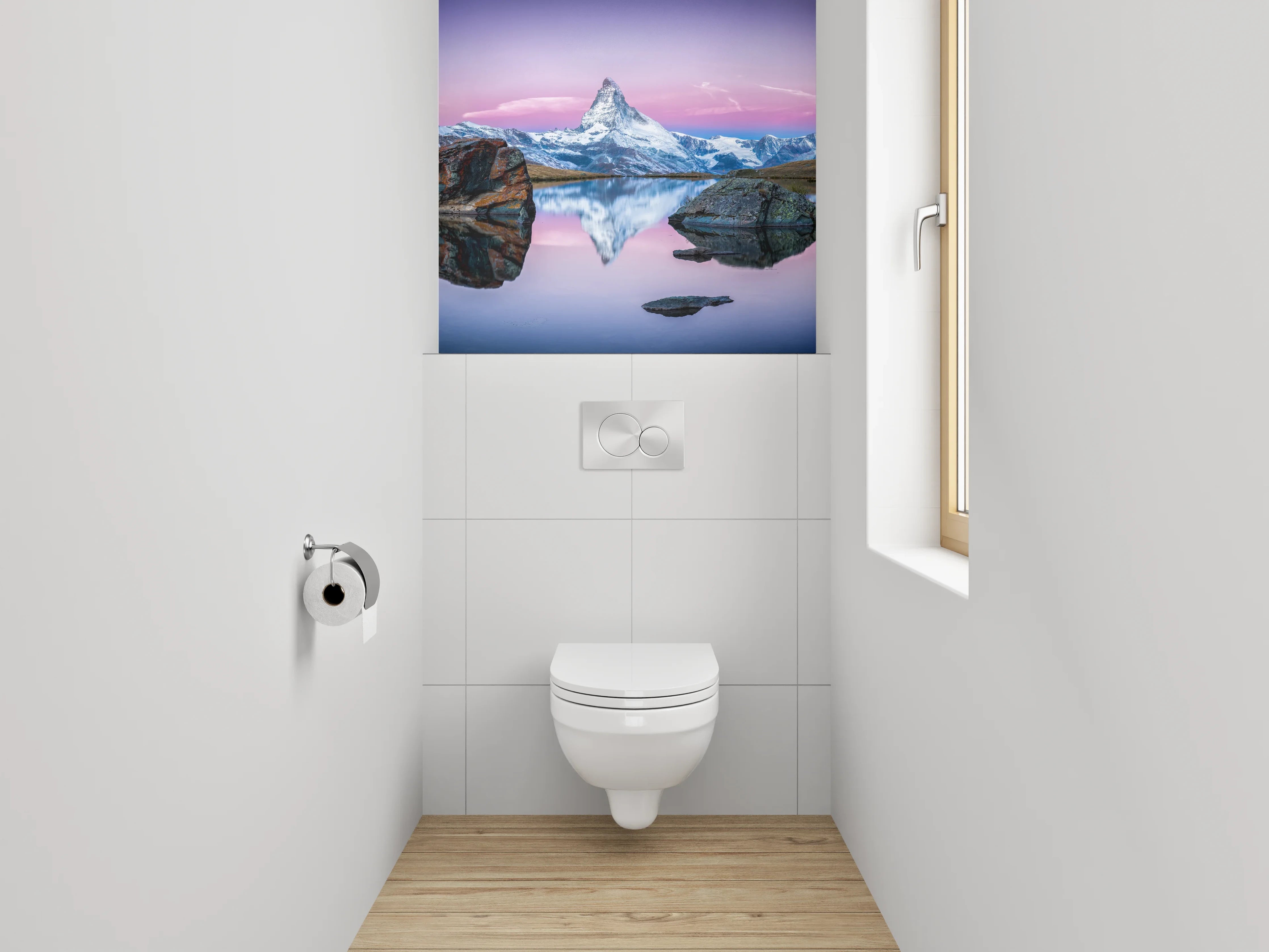 WC-Rückwand - Matterhorn im Morgenlicht Panorama