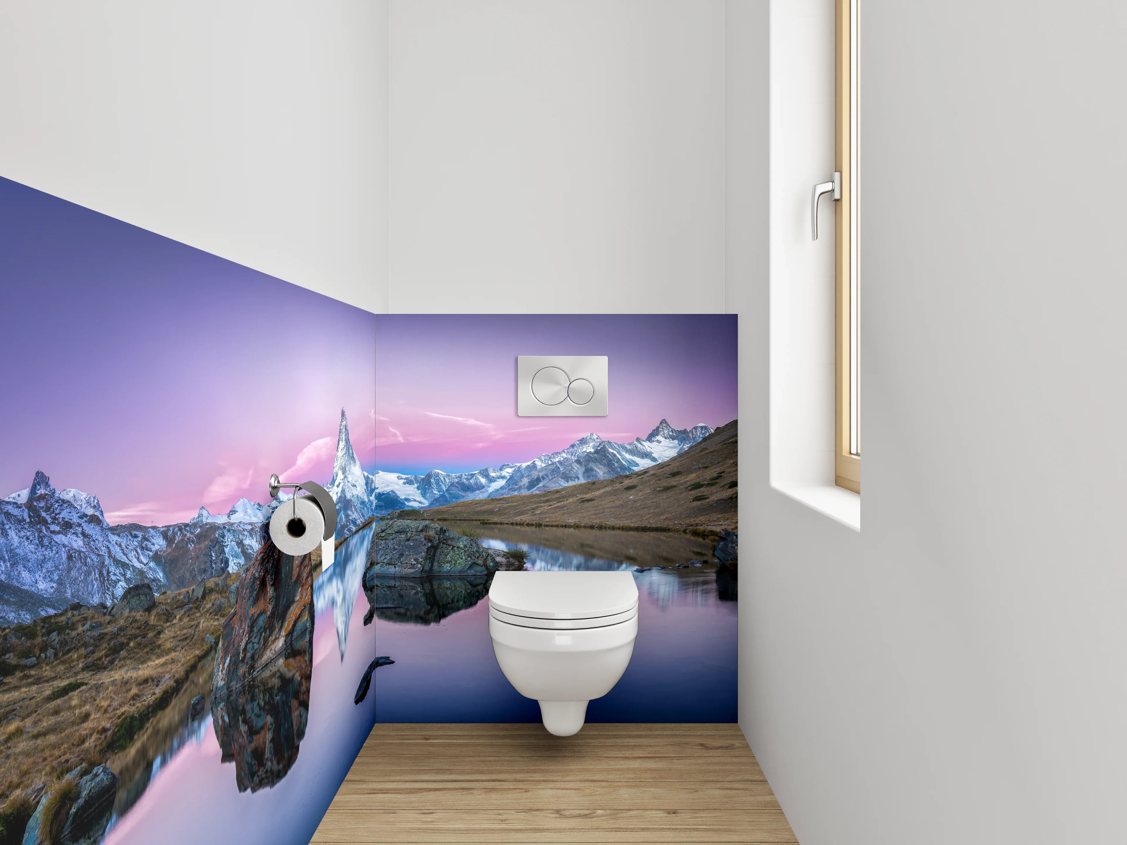 WC-Rückwand - Matterhorn im Morgenlicht Panorama