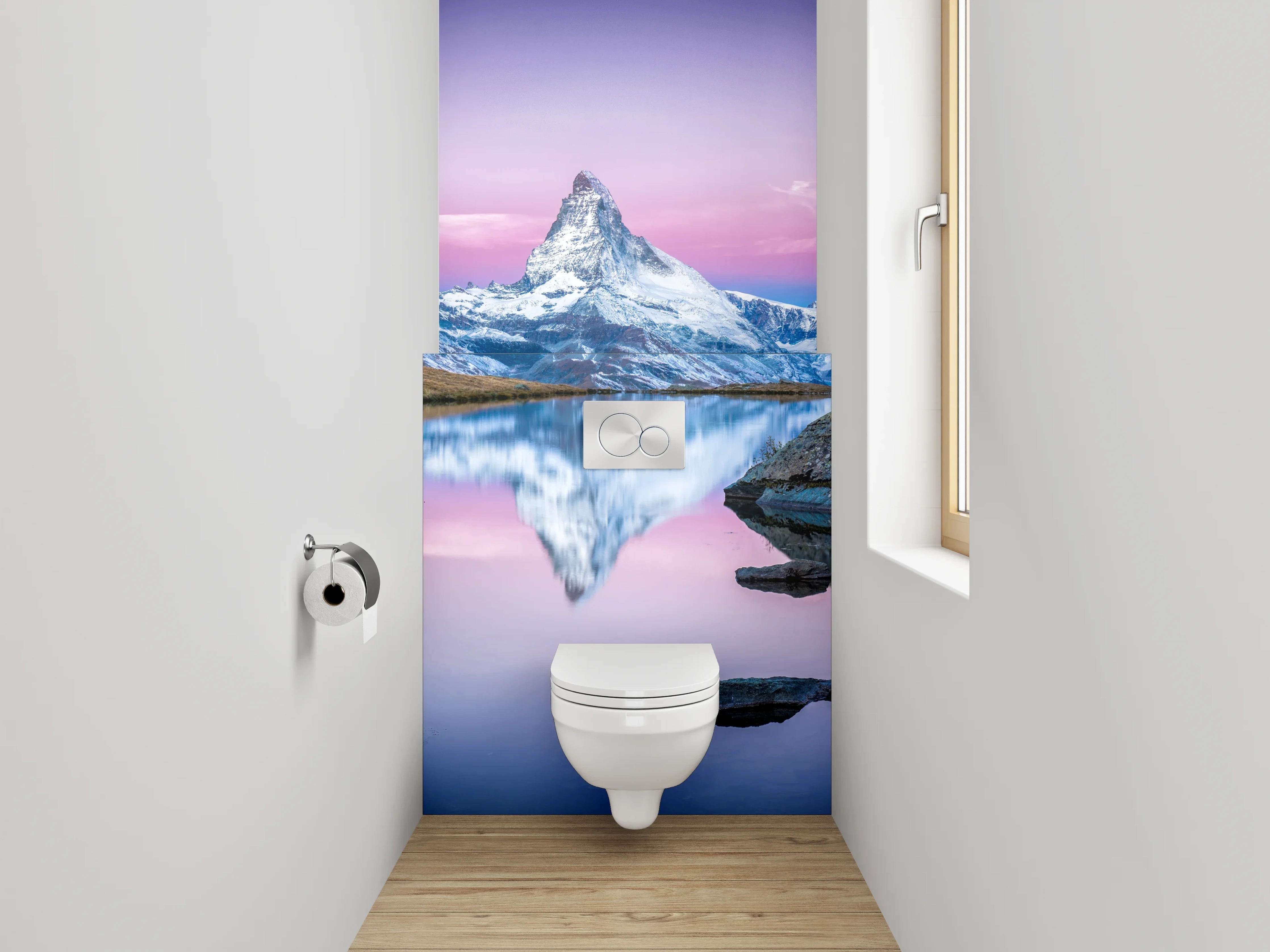 WC-Rückwand - Matterhorn im Morgenlicht Panorama