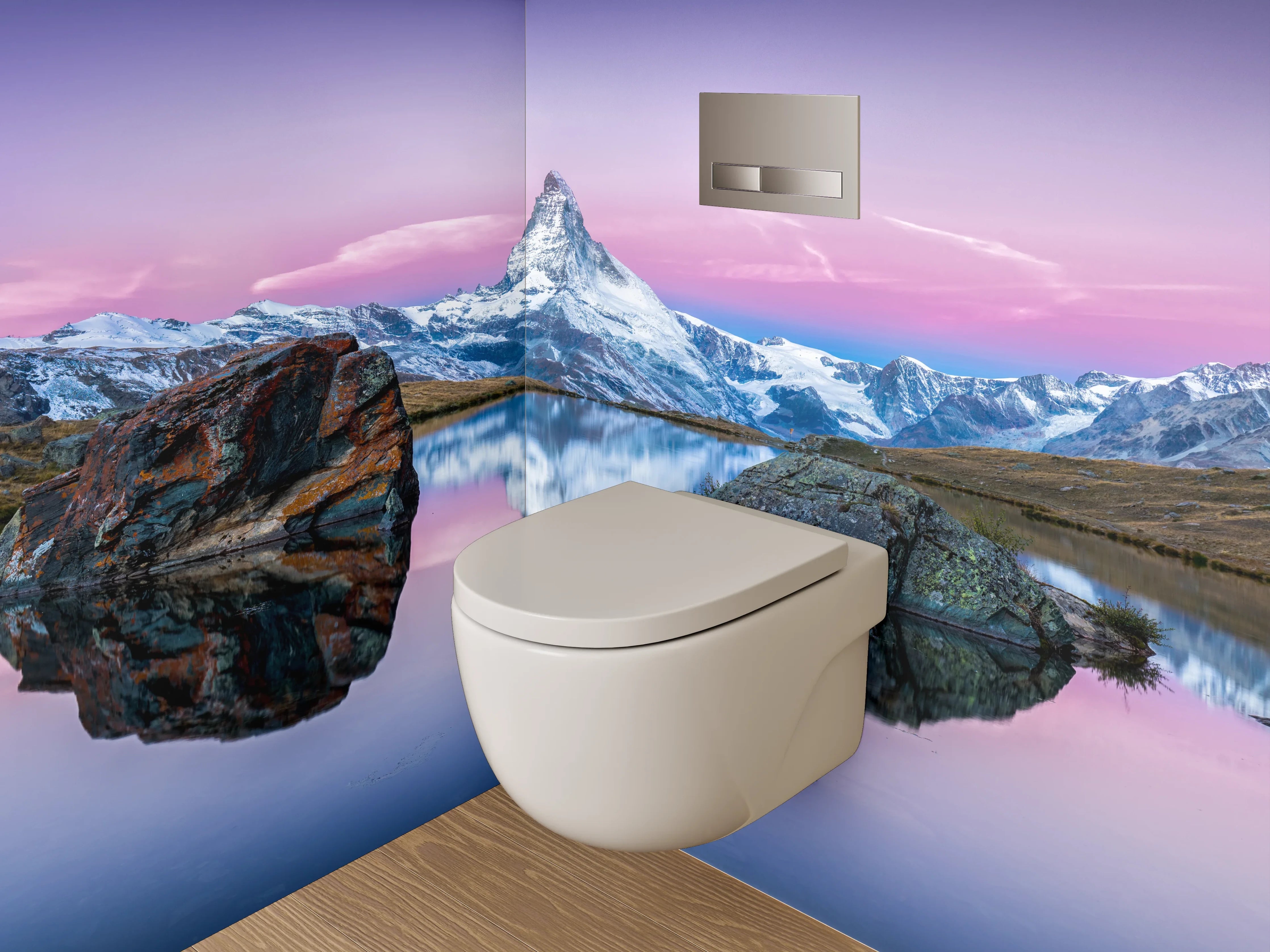 WC-Rückwand - Matterhorn im Morgenlicht Panorama