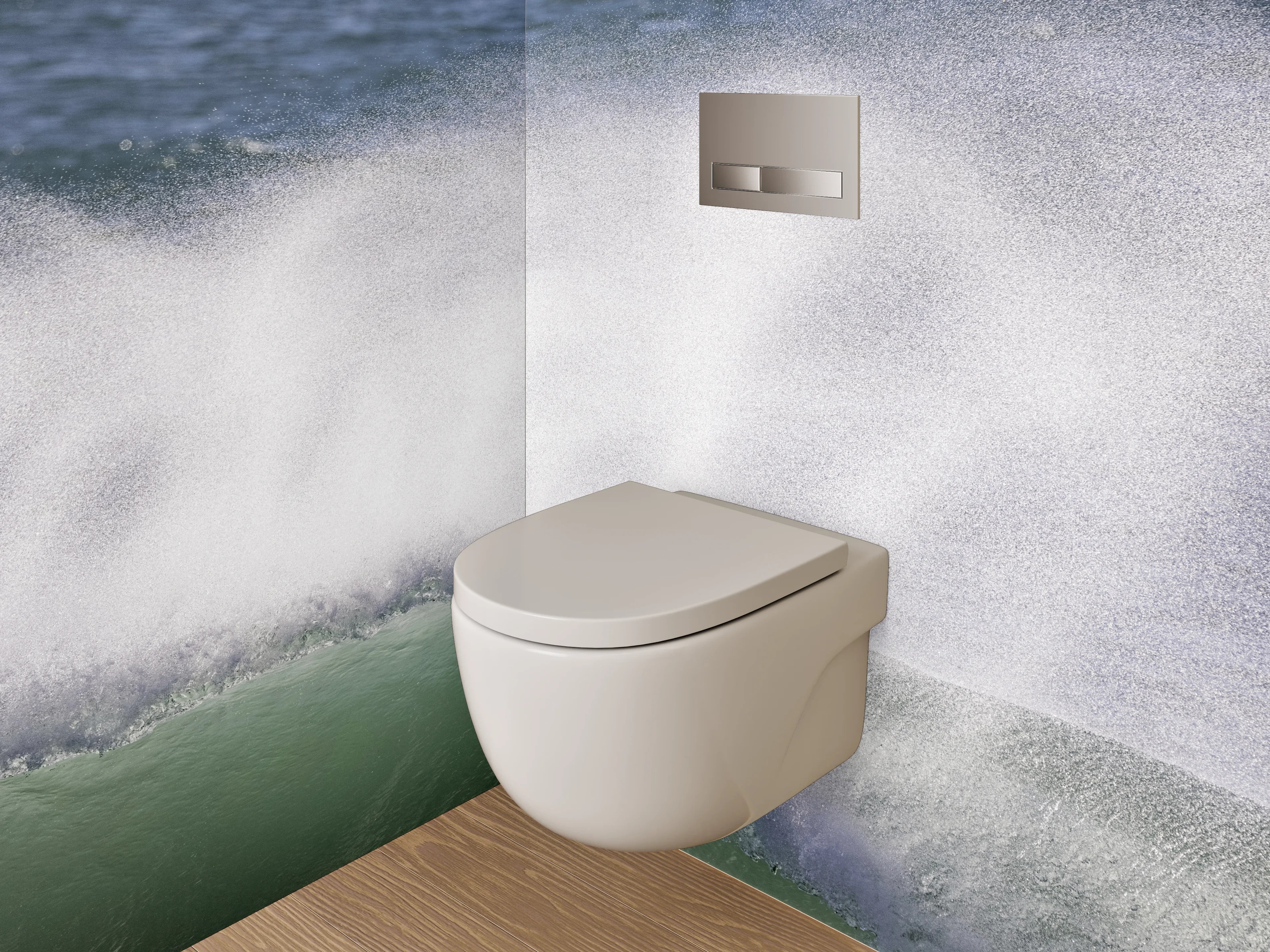 WC-Rückwand - Meereswelle Naturfotografie