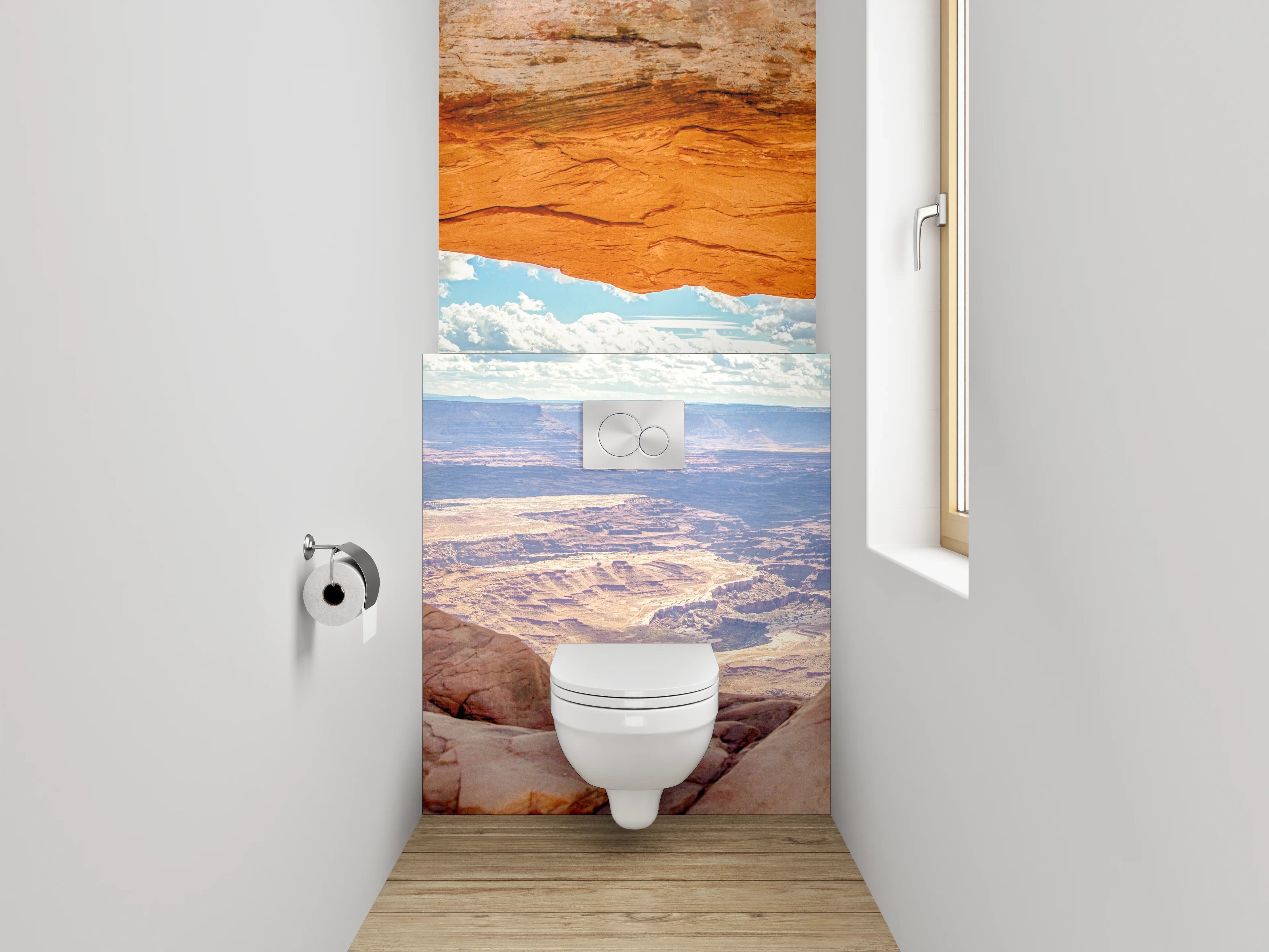 WC-Rückwand - Mesa Arch Panorama Canyonlands Utah