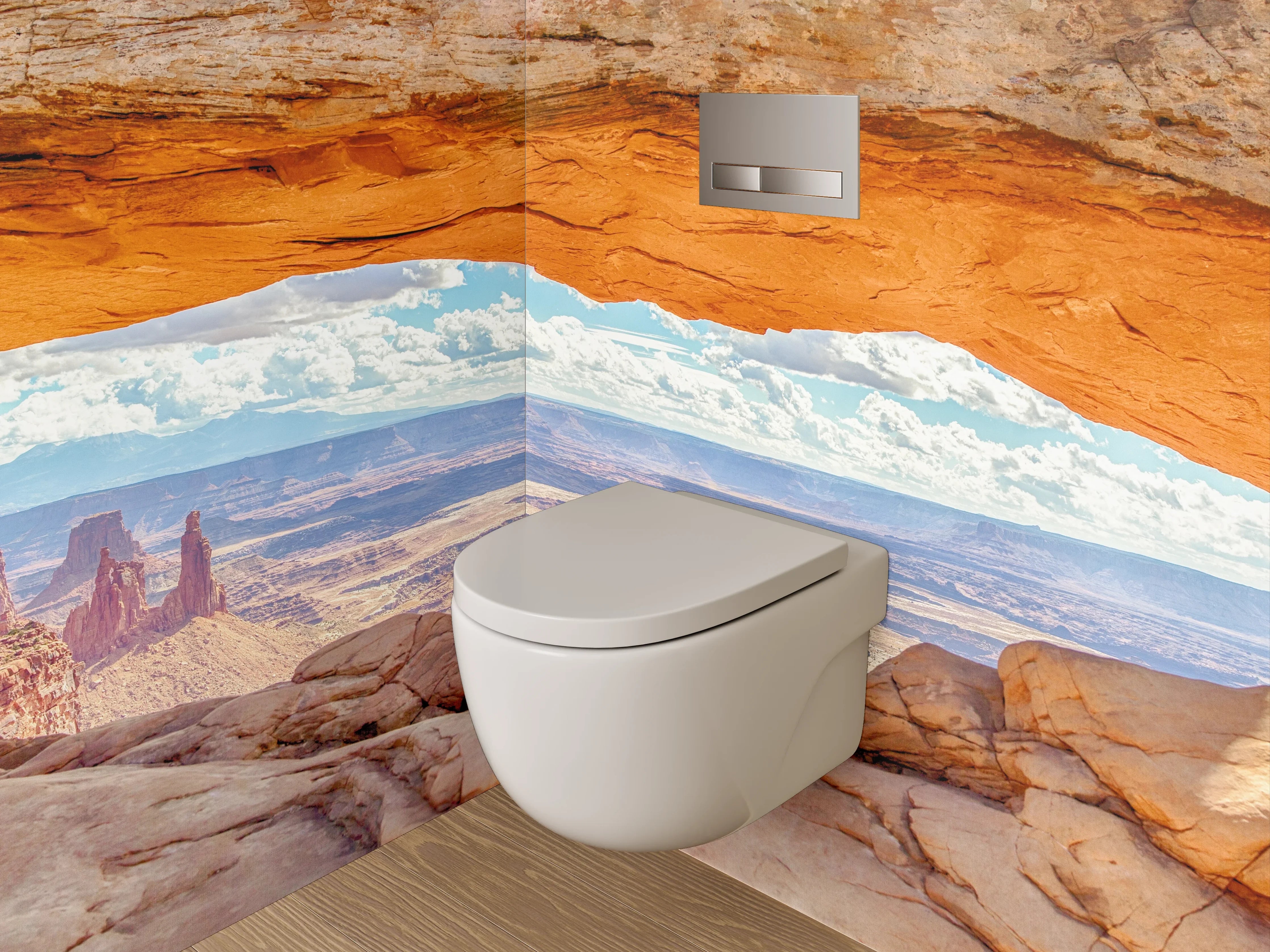 WC-Rückwand - Mesa Arch Panorama Canyonlands Utah