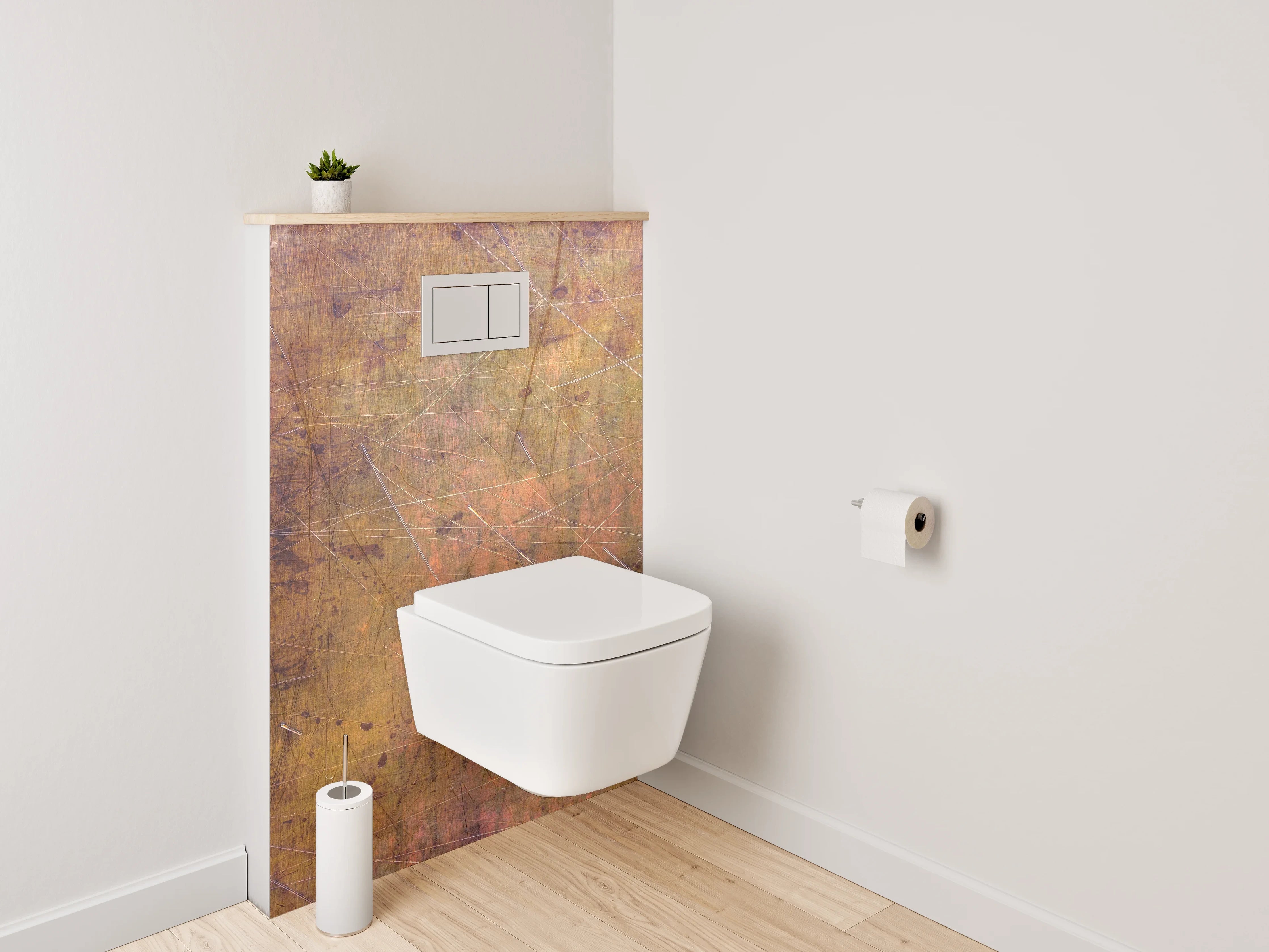 WC-Rückwand - Metall Kratzer Patina Textur