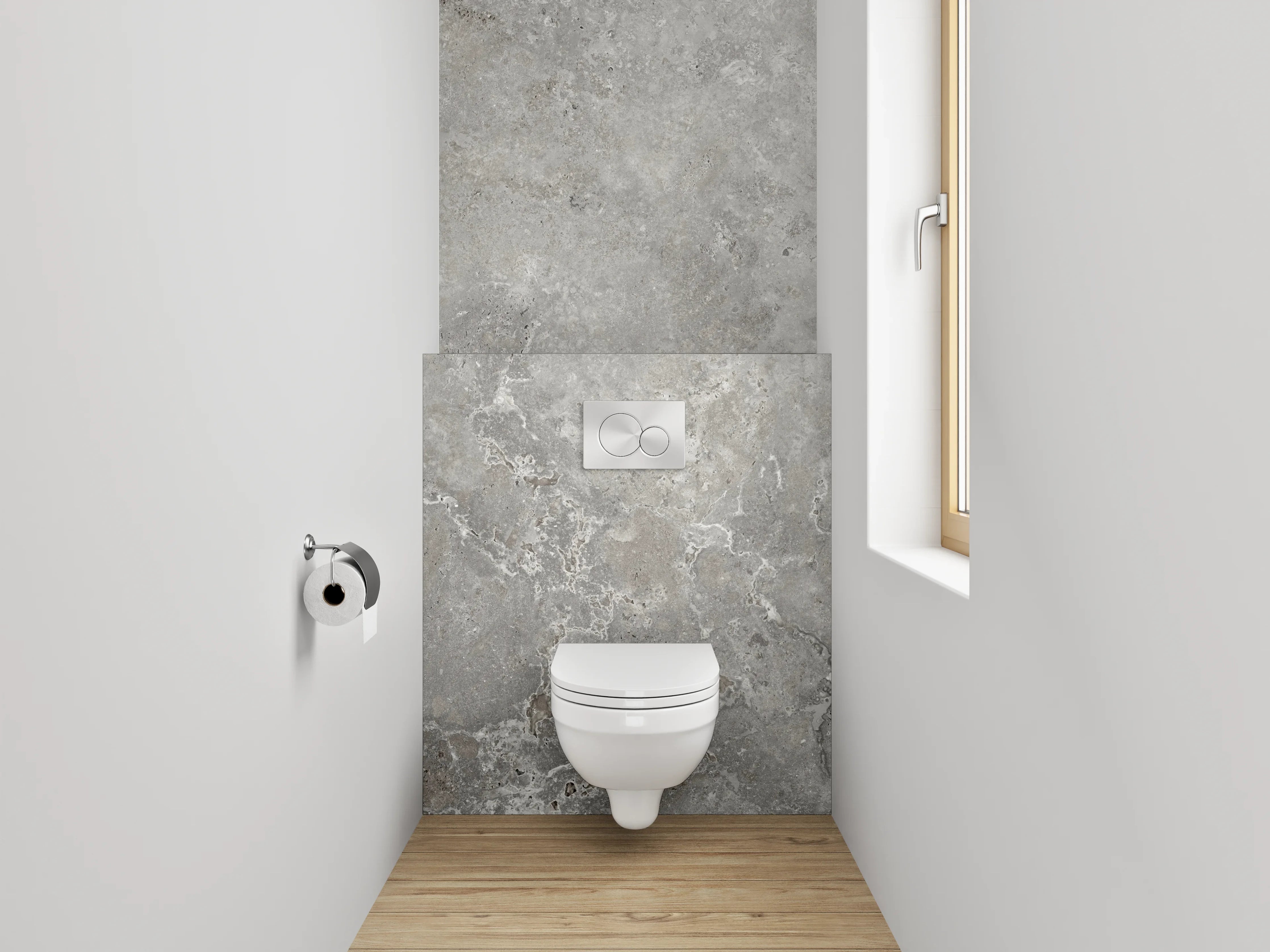 WC-Rückwand - Moderne Betonoptik Grau Wandverkleidung
