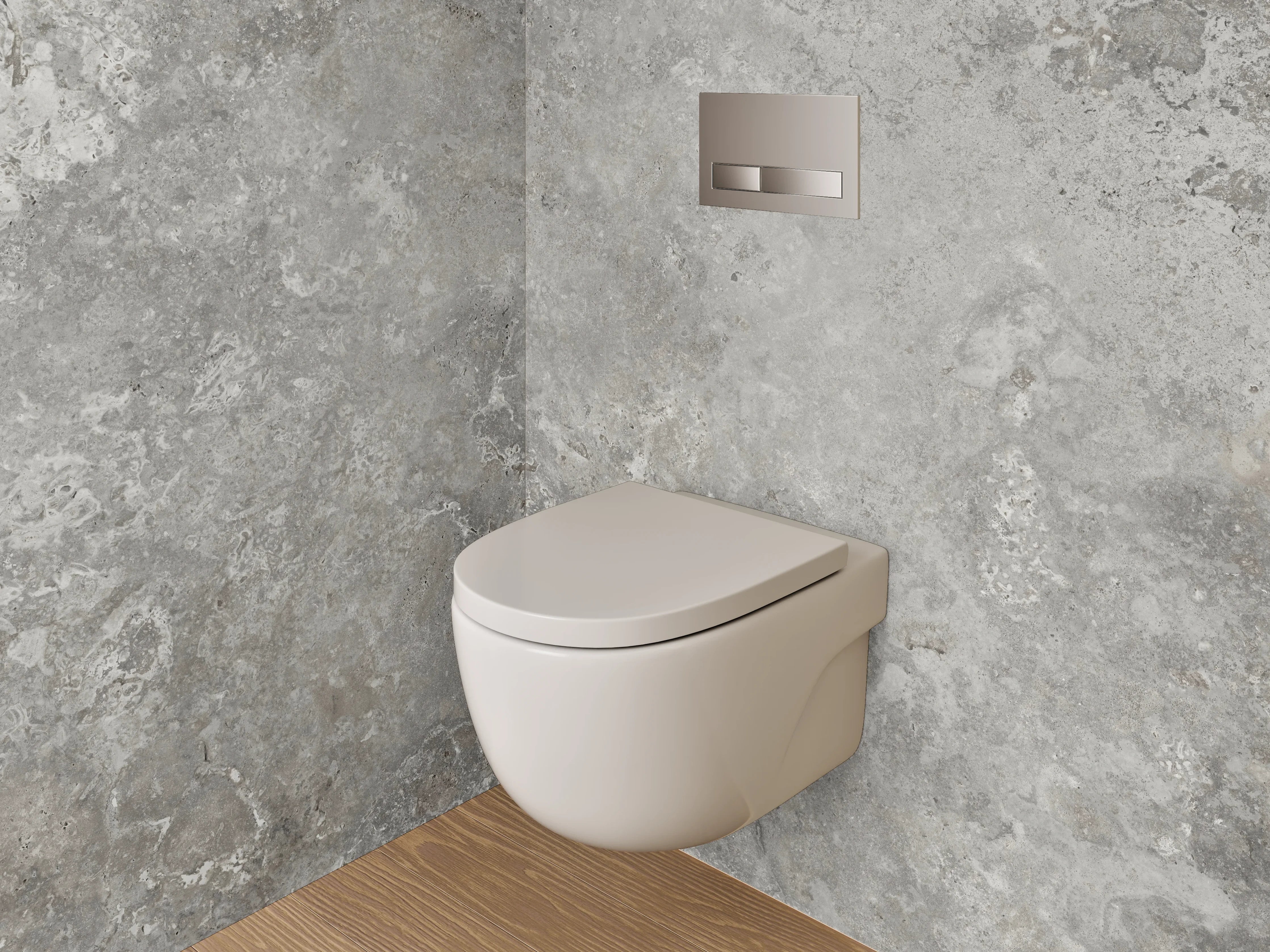 WC-Rückwand - Moderne Betonoptik Grau Wandverkleidung