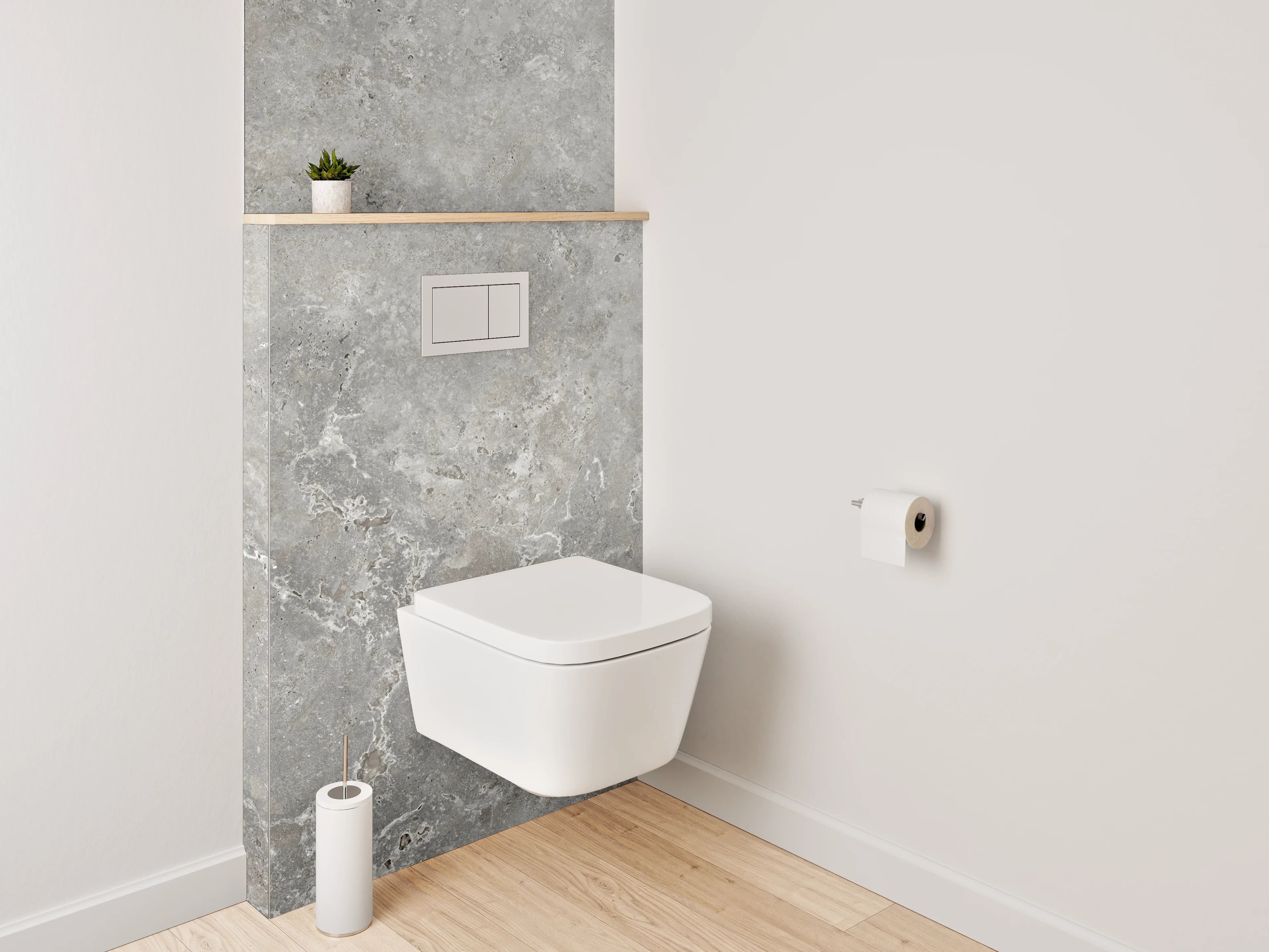 WC-Rückwand - Moderne Betonoptik Grau Wandverkleidung