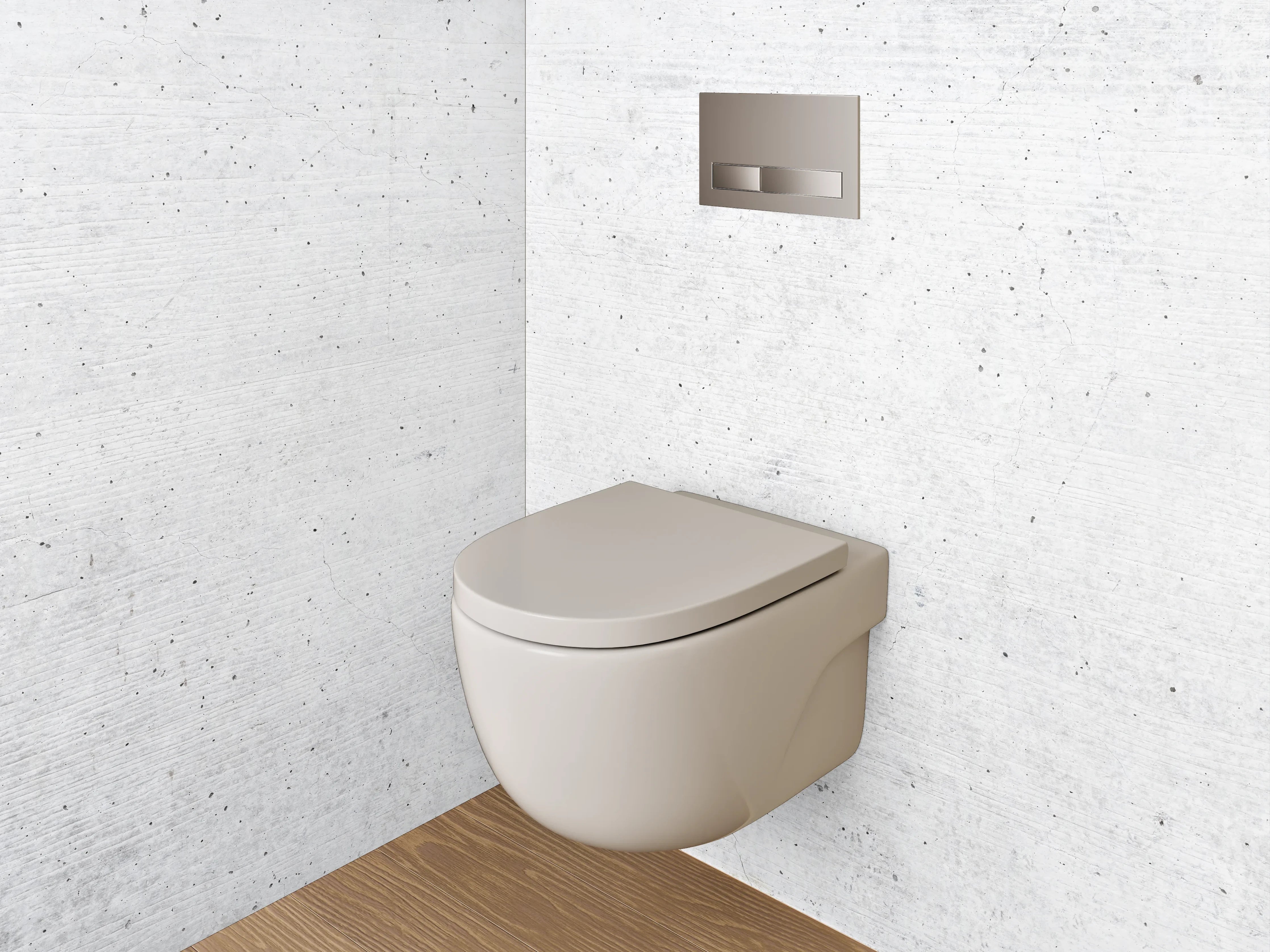 WC-Rückwand - Moderne Betonoptik Weiß Grau