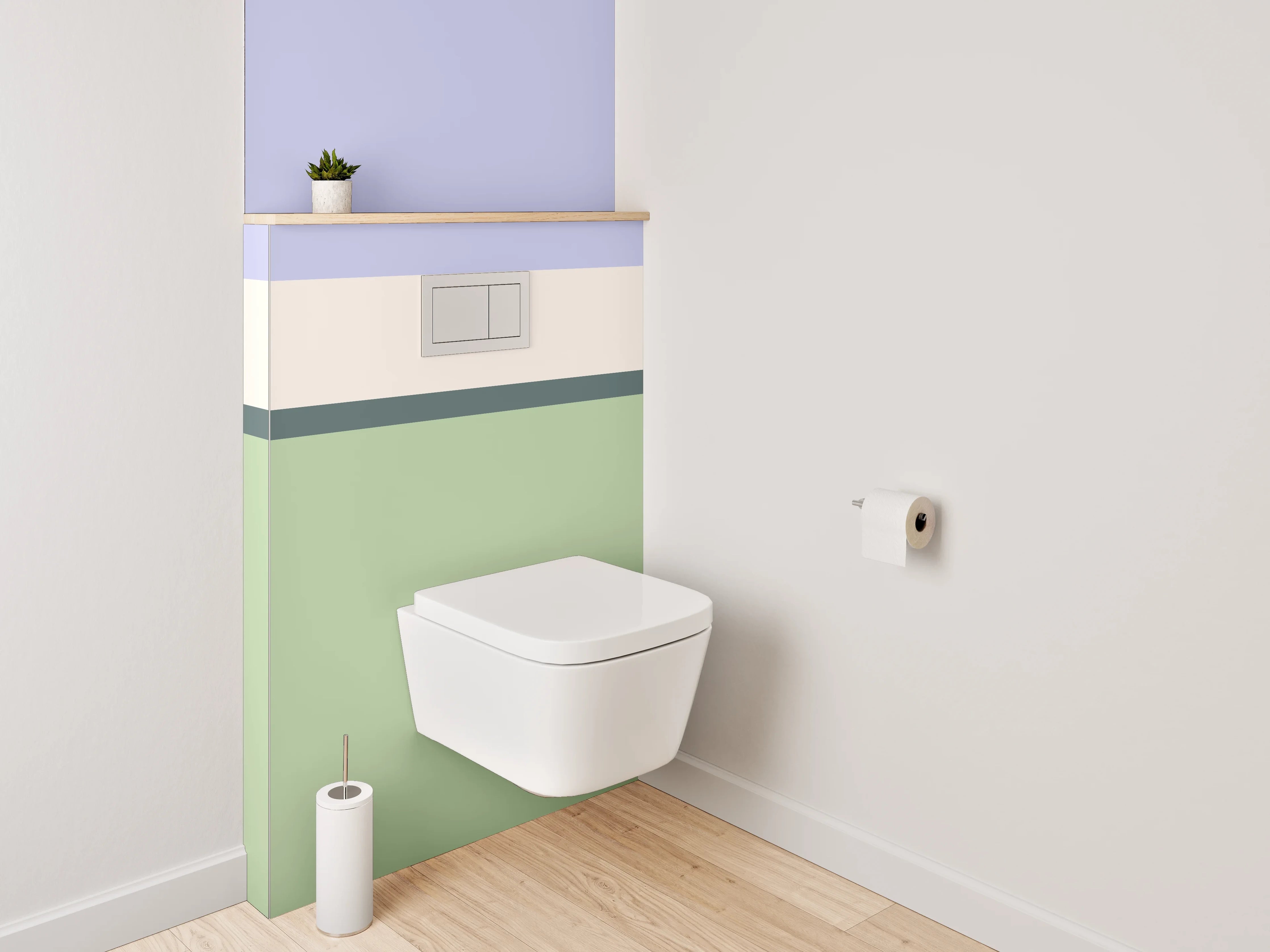 WC-Rückwand - Moderne Farbflächen Abstrakt Pastell
