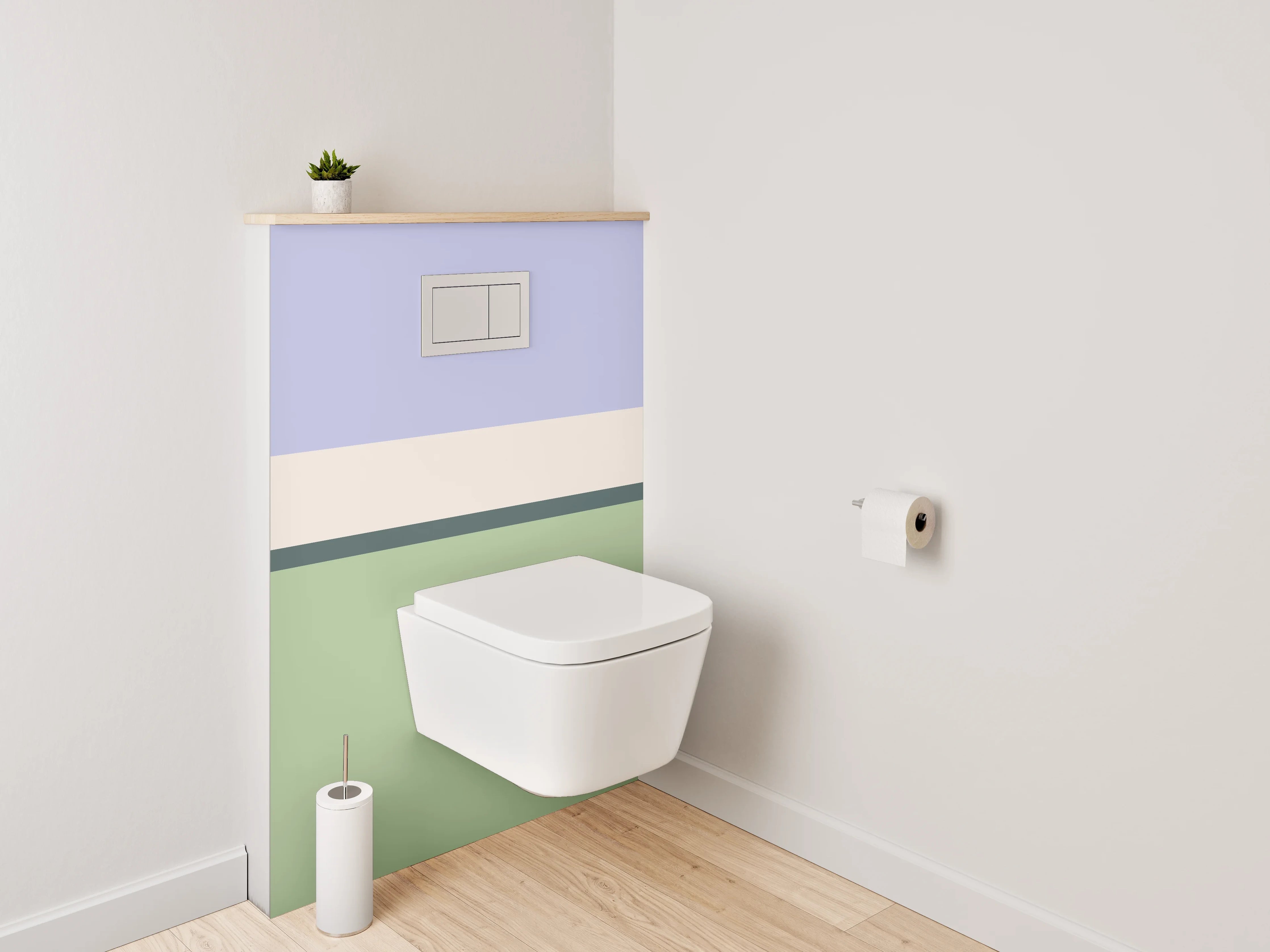 WC-Rückwand - Moderne Farbflächen Abstrakt Pastell