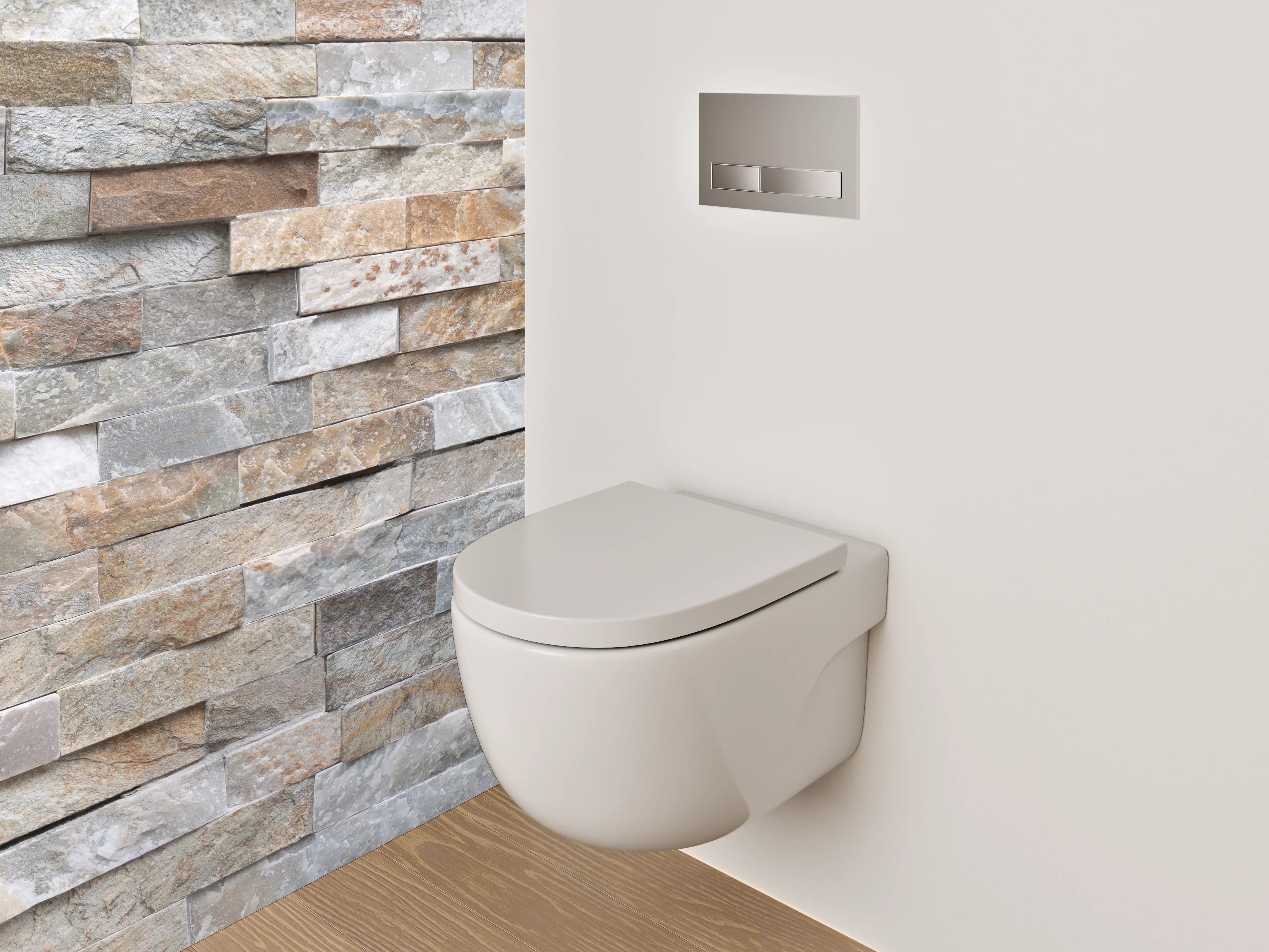 WC-Rückwand - Moderne Naturstein-Optik Wandverkleidung