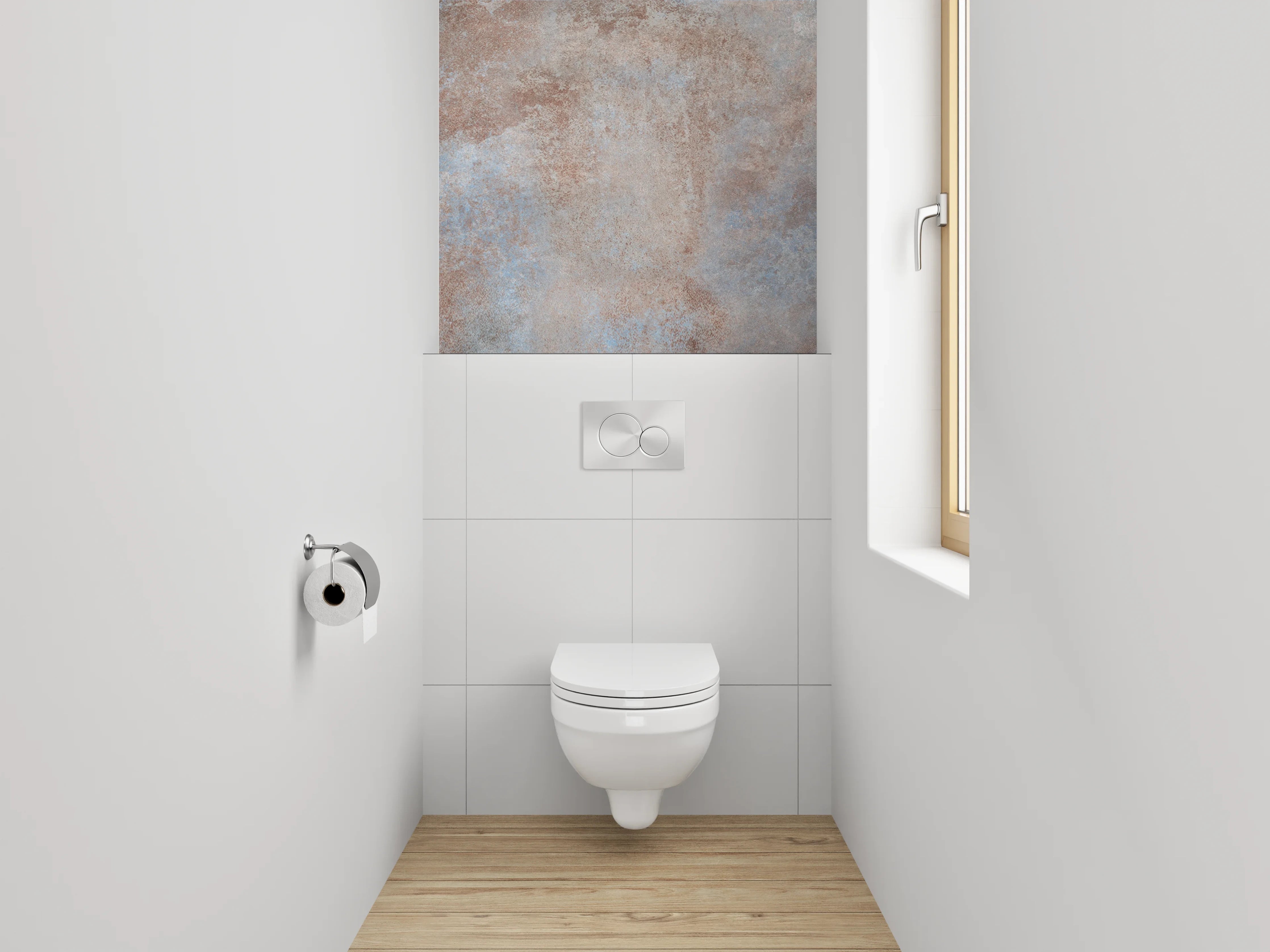 WC-Rückwand - Moderne Steinstruktur Fliesenoptik